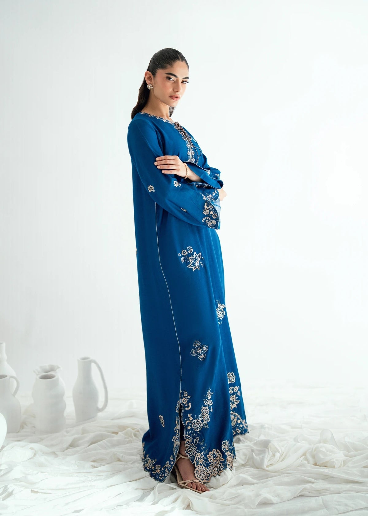 Umsha | Jardin De Luxe | Imperial Blue by Umsha - Designer Dress  - Type : Ladies Clothes - Available at Libayah - 100% Original 