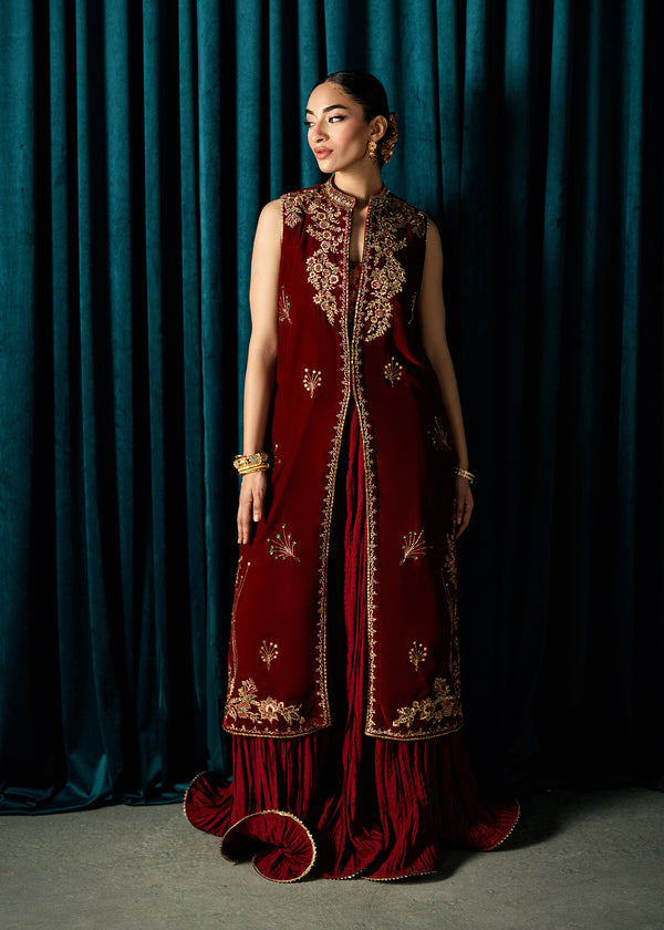 Umsha | Velvet Code | Regal Ruby by Umsha - Designer Dress  - Type : Ladies Clothes - Available at Libayah - 100% Original 