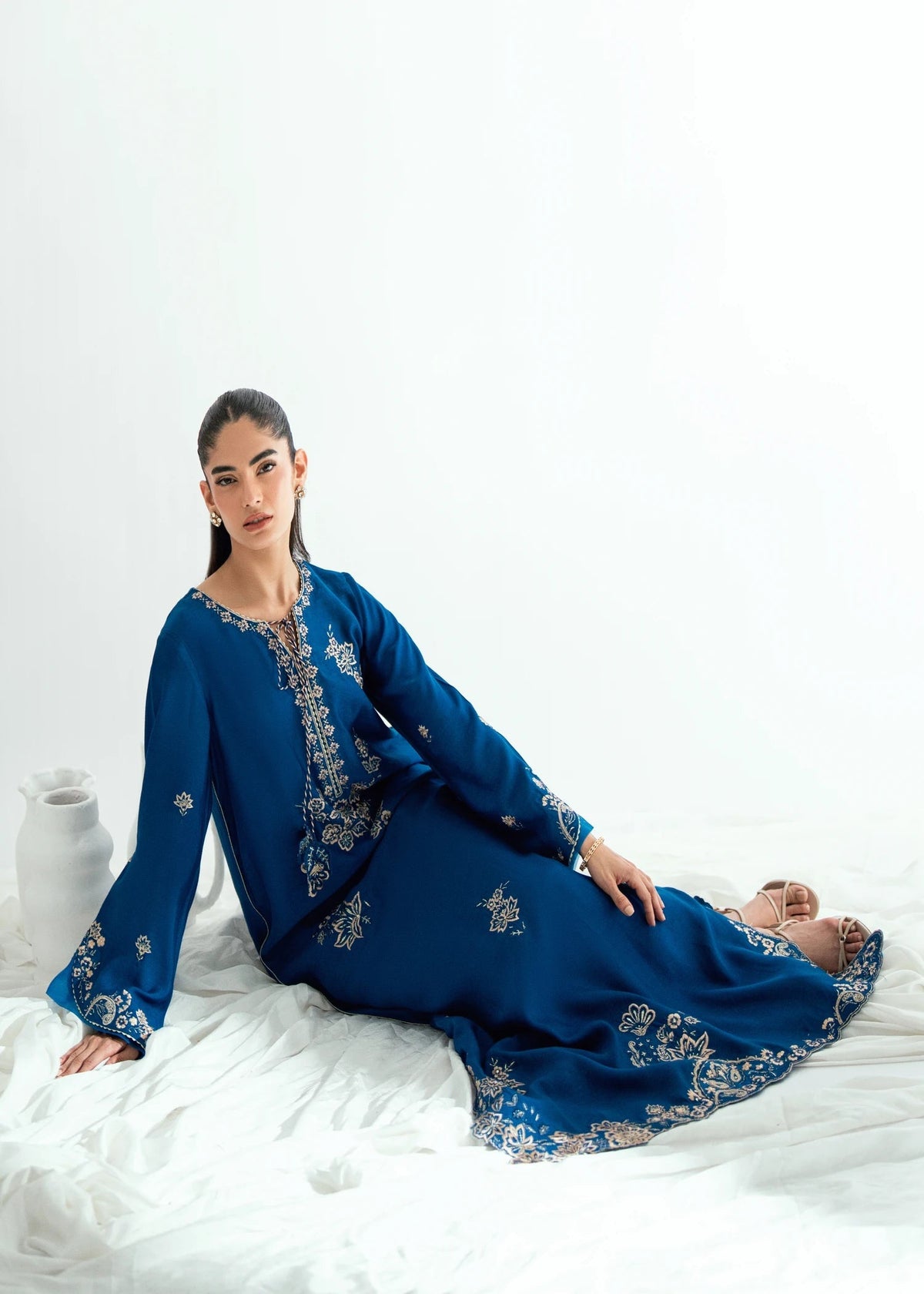 Umsha | Jardin De Luxe | Imperial Blue by Umsha - Designer Dress  - Type : Ladies Clothes - Available at Libayah - 100% Original 
