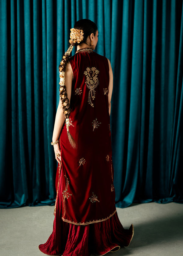 Umsha | Velvet Code | Regal Ruby by Umsha - Designer Dress  - Type : Ladies Clothes - Available at Libayah - 100% Original 