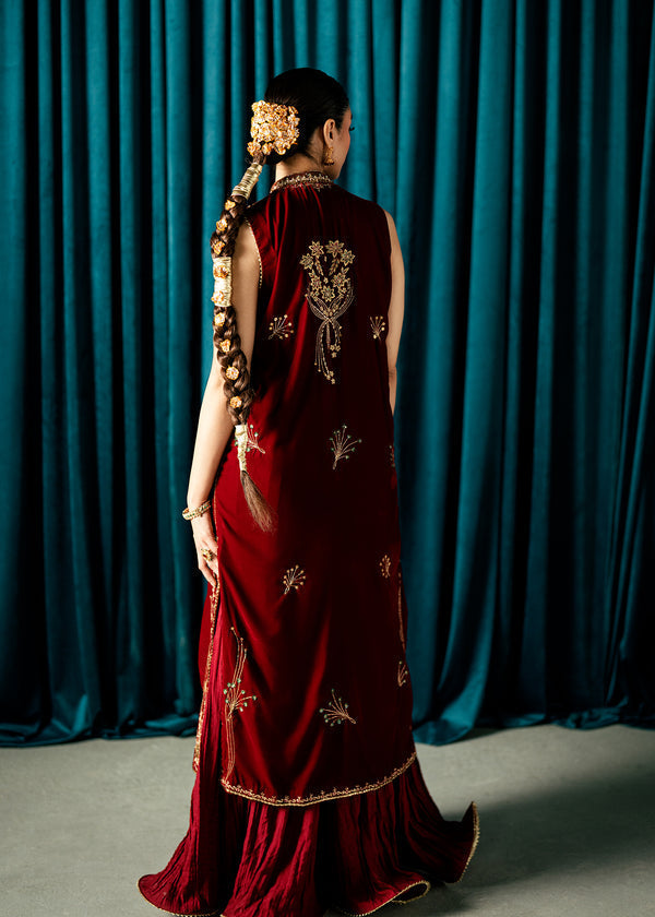 Umsha | Velvet Code | Regal Ruby by Umsha - Designer Dress  - Type : Ladies Clothes - Available at Libayah - 100% Original 