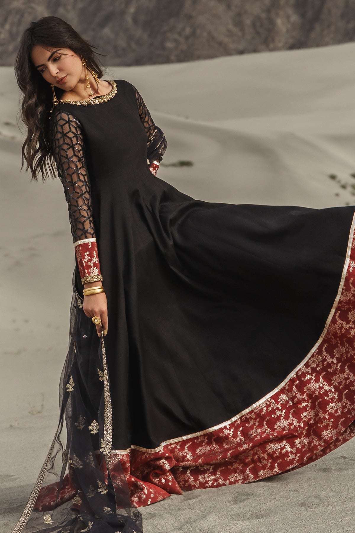 Charizma | Festive Pret | 3 Pcs Stitched Raw Silk Pishwas CMA-6-485 by Charizma - Designer Dress  - Type : Ladies Clothes - Available at Libayah - 100% Original 