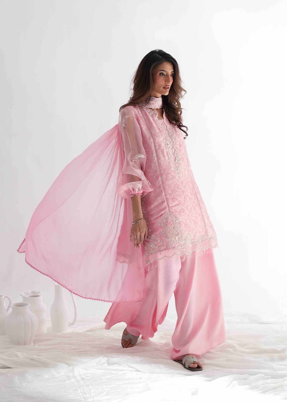 Umsha | Jardin De Luxe | Rose Sorbet by Umsha - Designer Dress  - Type : Ladies Clothes - Available at Libayah - 100% Original 