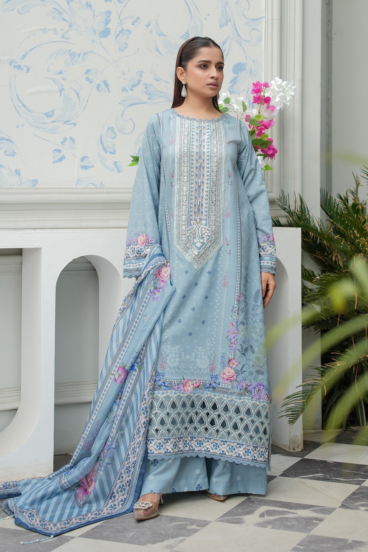 Maryams | Lawn Edit 26 | Petal by Maryams - Designer Dress  - Type : Ladies Clothes - Available at Libayah - 100% Original 