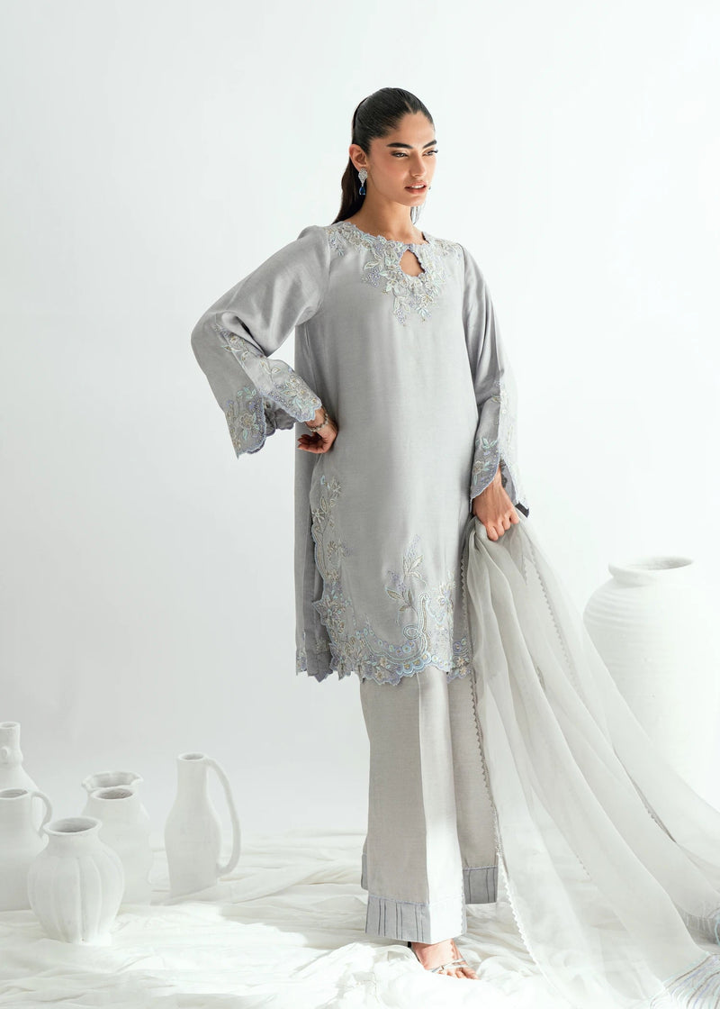 Umsha | Jardin De Luxe | Silver Mist by Umsha - Designer Dress  - Type : Ladies Clothes - Available at Libayah - 100% Original 