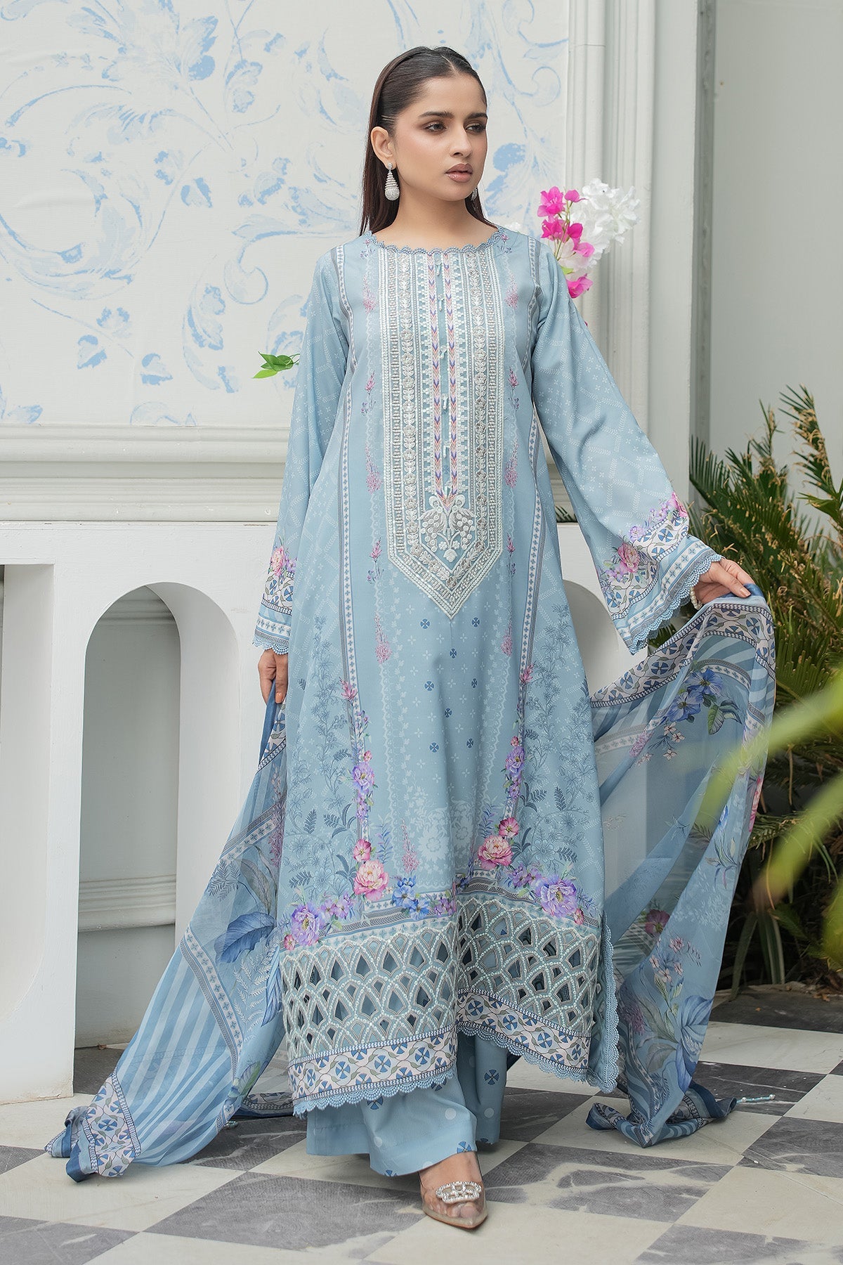 Maryams | Lawn Edit 26 | Petal by Maryams - Designer Dress  - Type : Ladies Clothes - Available at Libayah - 100% Original 