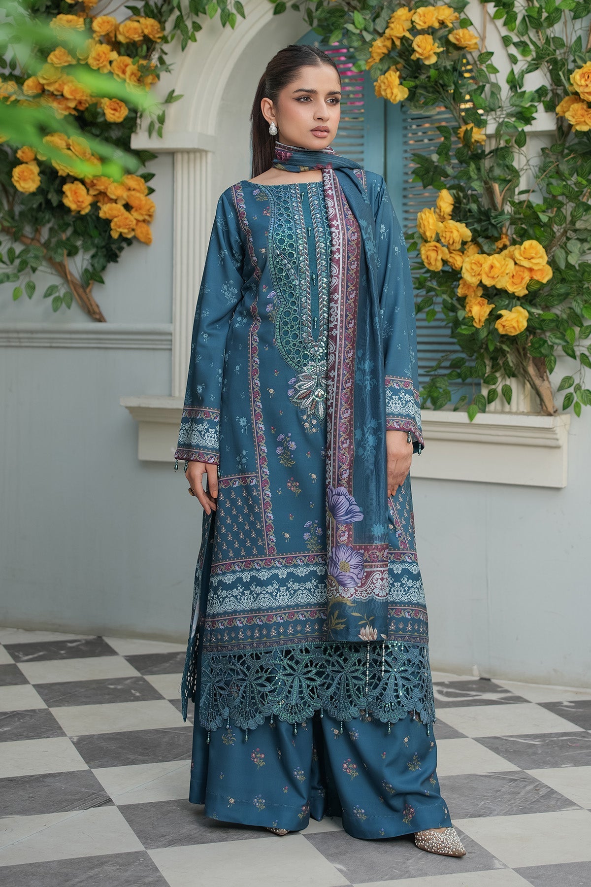 Maryams | Lawn Edit 26 | Crimson by Maryams - Designer Dress  - Type : Ladies Clothes - Available at Libayah - 100% Original 
