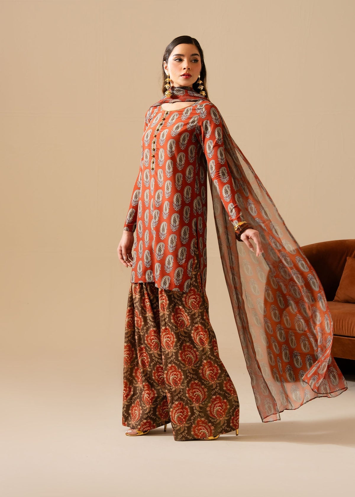 Maria Osama Khan | Retro Vol 3 | Lara by Maria Osama Khan - Designer Dress - Type: Ladies Clothes - Available at Libayah - 100% Original