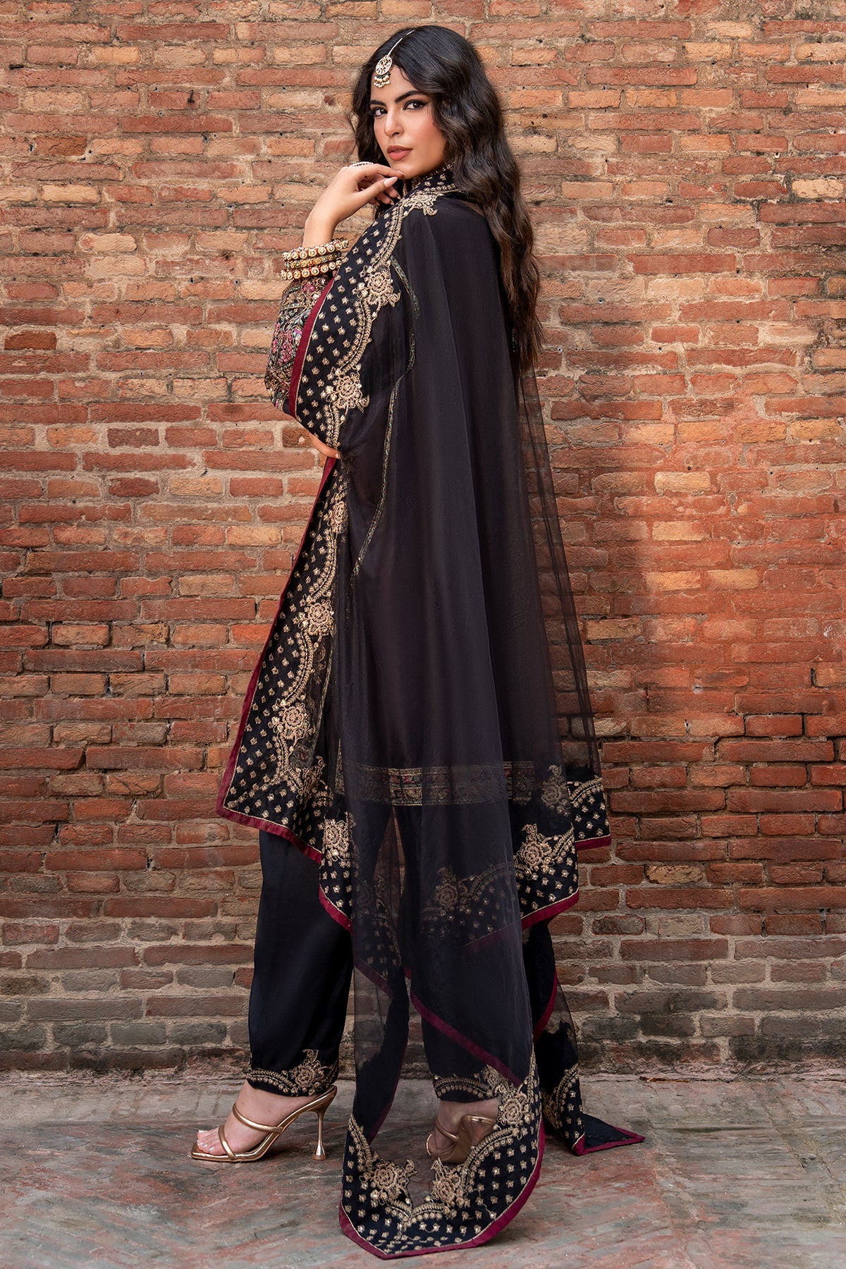 Charizma | Festive Pret | 3-PC Embroidered Raw Silk CMA-6-383 by Charizma - Designer Dress  - Type : Ladies Clothes - Available at Libayah - 100% Original 