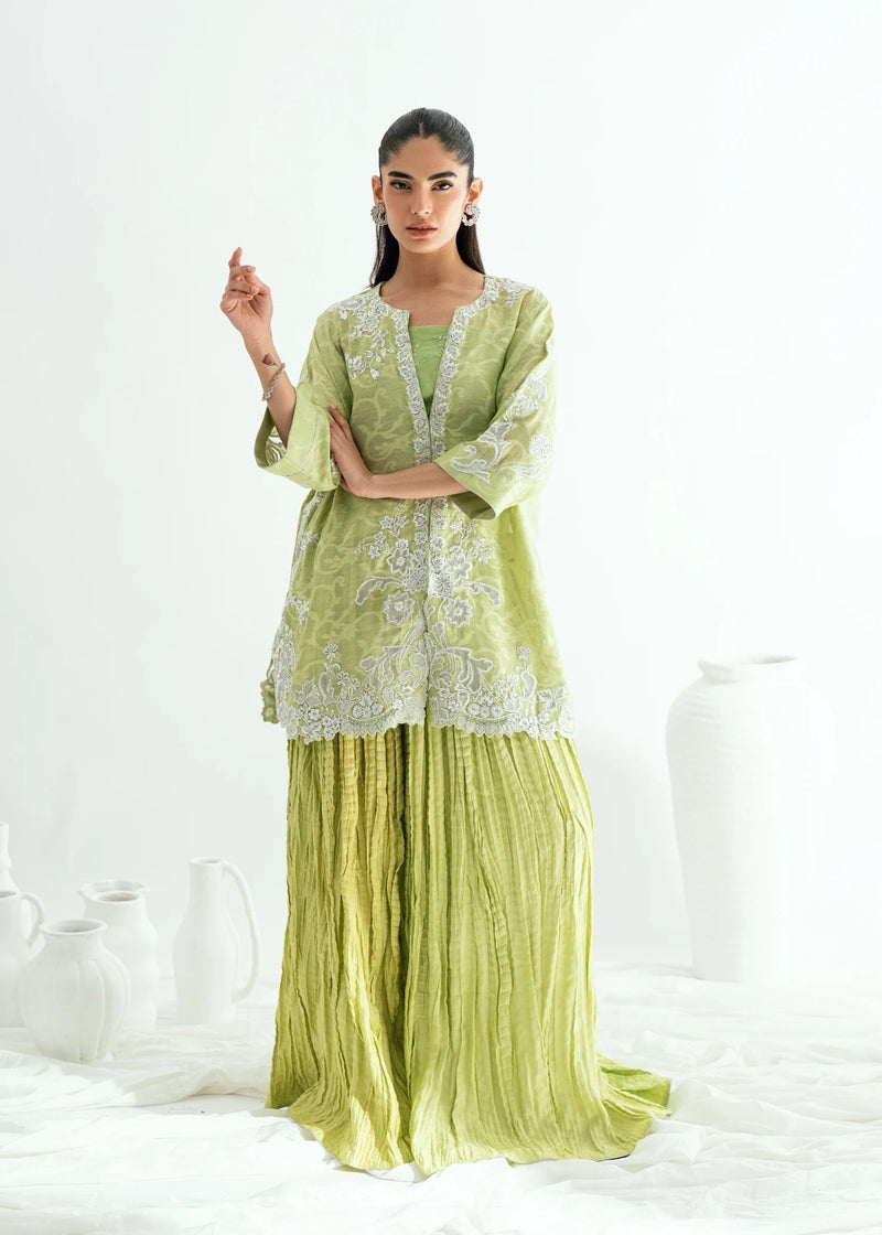 Umsha | Jardin De Luxe | Pistachio Mist by Umsha - Designer Dress  - Type : Ladies Clothes - Available at Libayah - 100% Original 