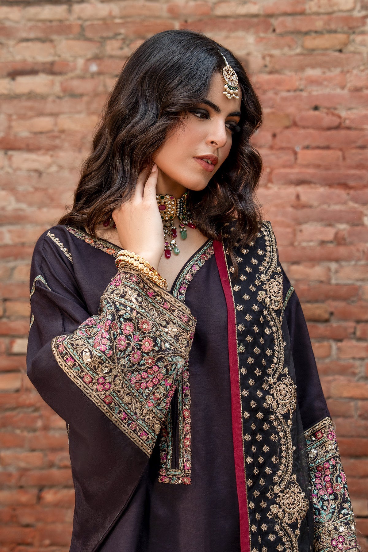 Charizma | Festive Pret | 3-PC Embroidered Raw Silk CMA-6-383 by Charizma - Designer Dress  - Type : Ladies Clothes - Available at Libayah - 100% Original 