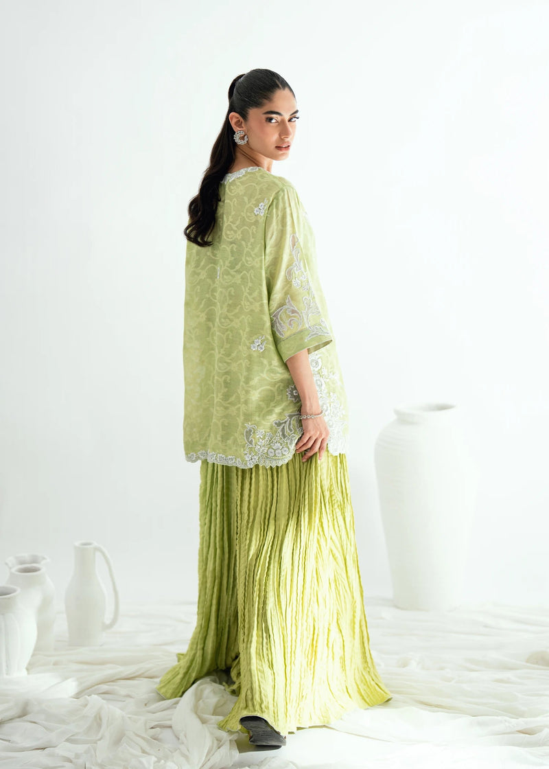 Umsha | Jardin De Luxe | Pistachio Mist by Umsha - Designer Dress  - Type : Ladies Clothes - Available at Libayah - 100% Original 