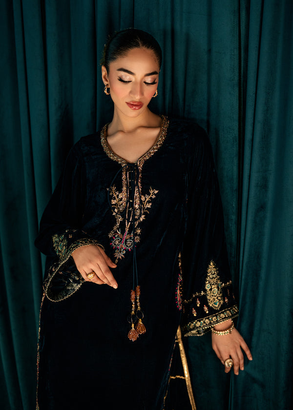 Umsha | Velvet Code | Serene Teal by Umsha - Designer Dress  - Type : Ladies Clothes - Available at Libayah - 100% Original 
