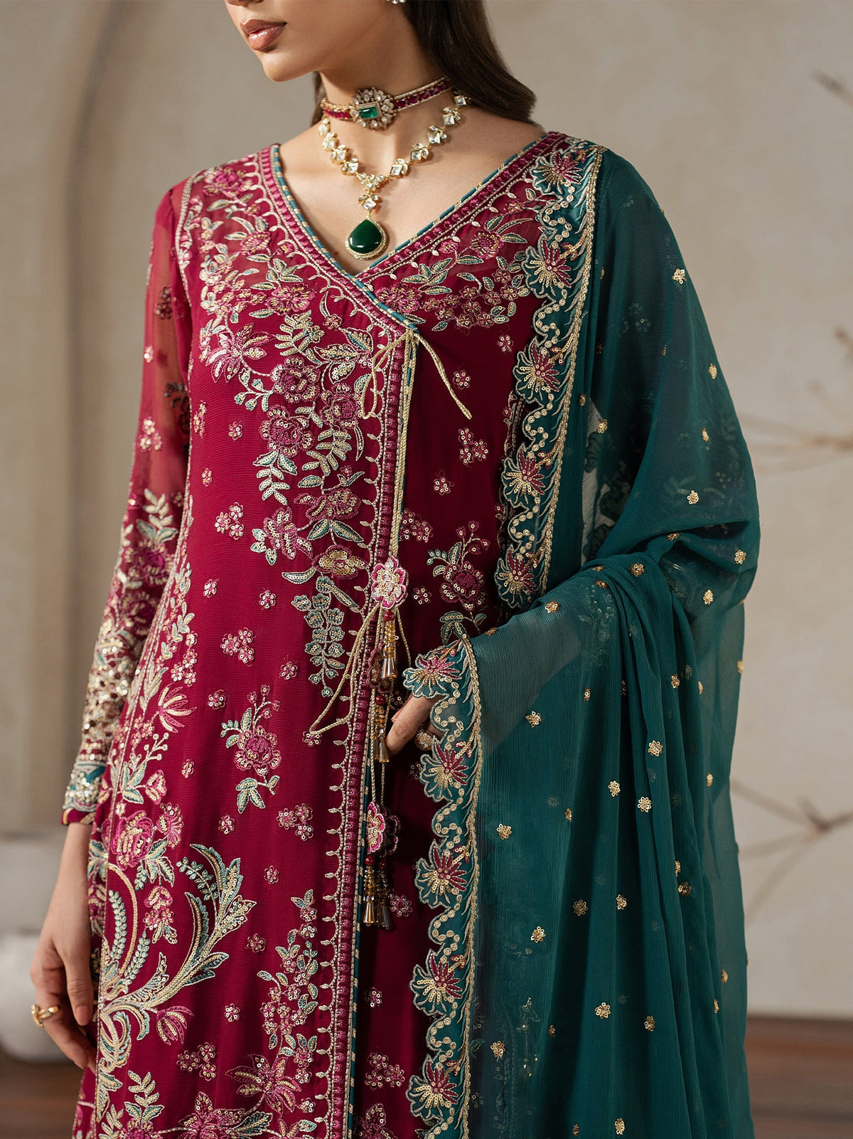 Gulaal | Inaaya Embroidered Chiffon 26 |Jinaan by Gulaal - Designer Dress  - Type : Ladies Clothes - Available at Libayah - 100% Original 