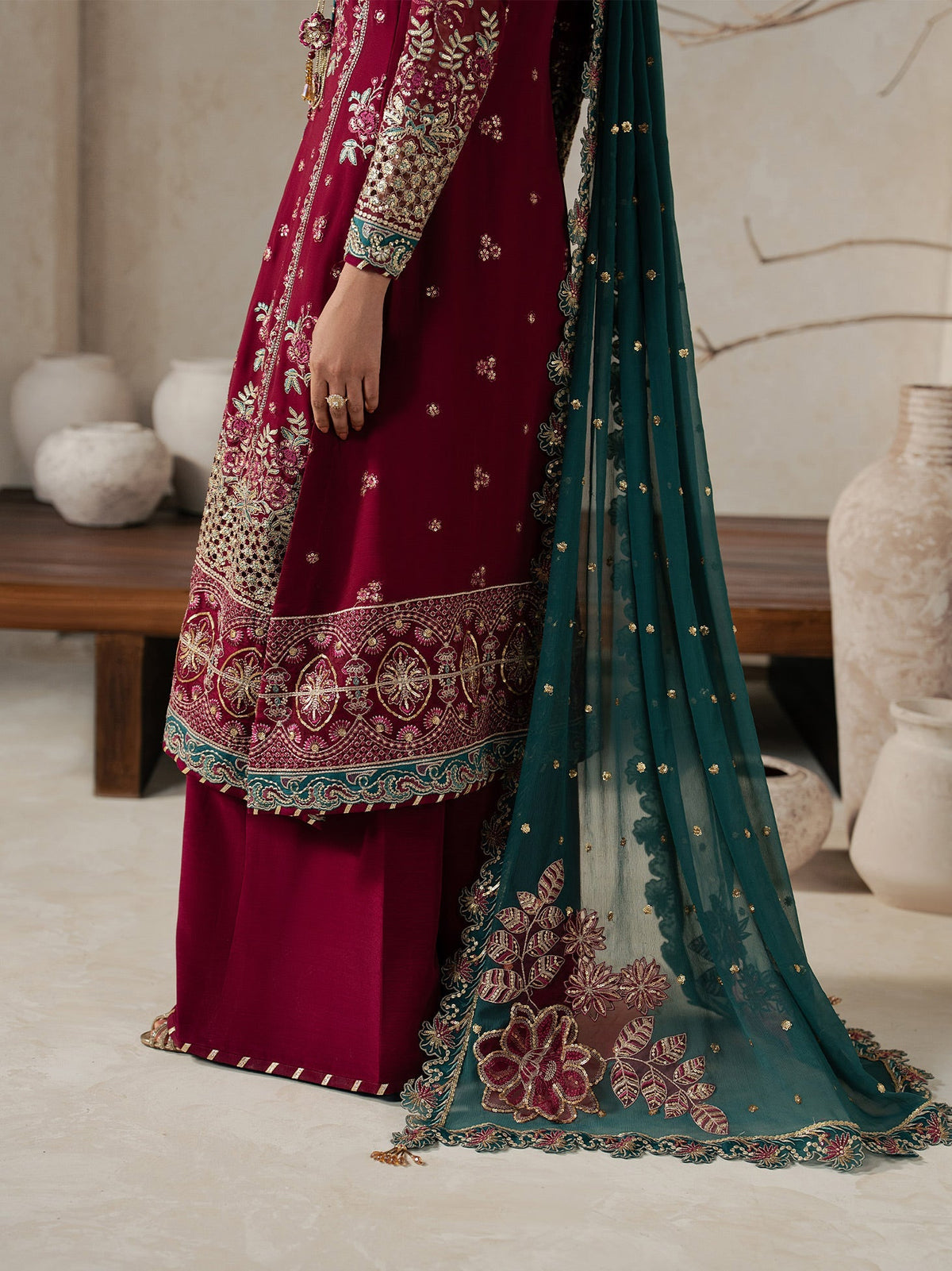 Gulaal | Inaaya Embroidered Chiffon 26 |Jinaan by Gulaal - Designer Dress  - Type : Ladies Clothes - Available at Libayah - 100% Original 