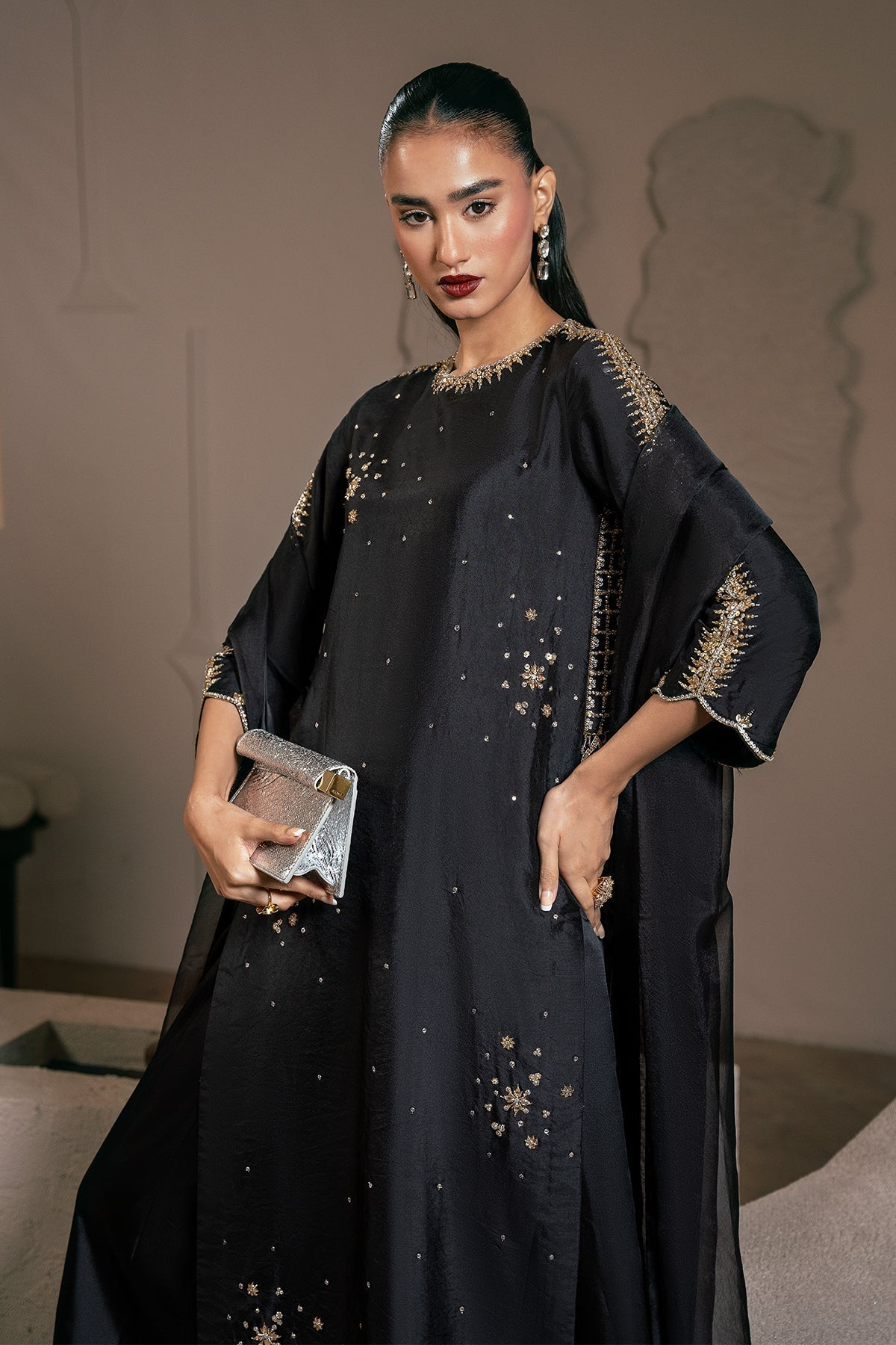 Mina Kashif | Emilie Formals | Black Noir by Mina Kashif - Designer Dress - Type : Formal Dress - Available at Libayah - 100% Original