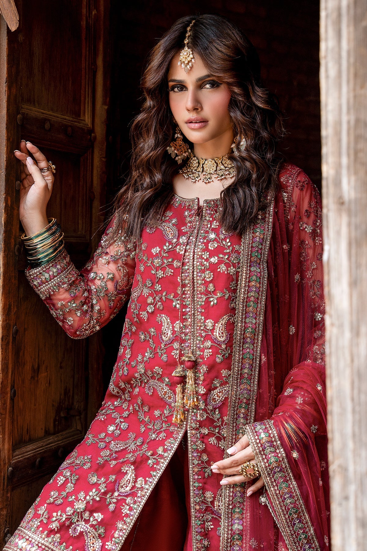 Charizma | Festive Pret | 3-PC Embroidered Raw Silk CMA-6-438 by Charizma - Designer Dress  - Type : Ladies Clothes - Available at Libayah - 100% Original 