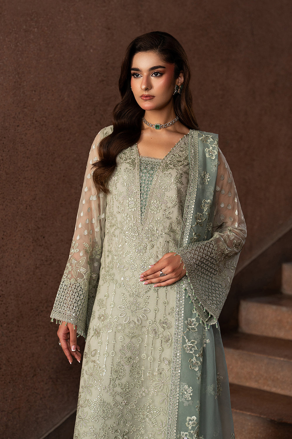 Lavish Premium | Lazawal Formals | PISTACHIO PEARL by Lavish Premium - Designer Dress  - Type : Ladies Clothes - Available at Libayah - 100% Original 