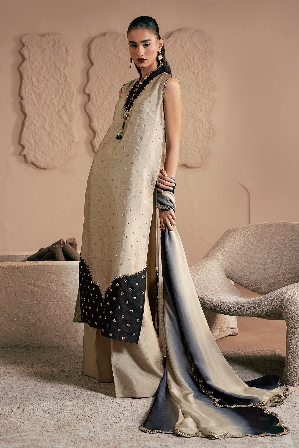 Mina Kashif | Emilie Formals | Zelina by Mina Kashif - Designer Dress - Type : Formal Dress - Available at Libayah - 100% Original