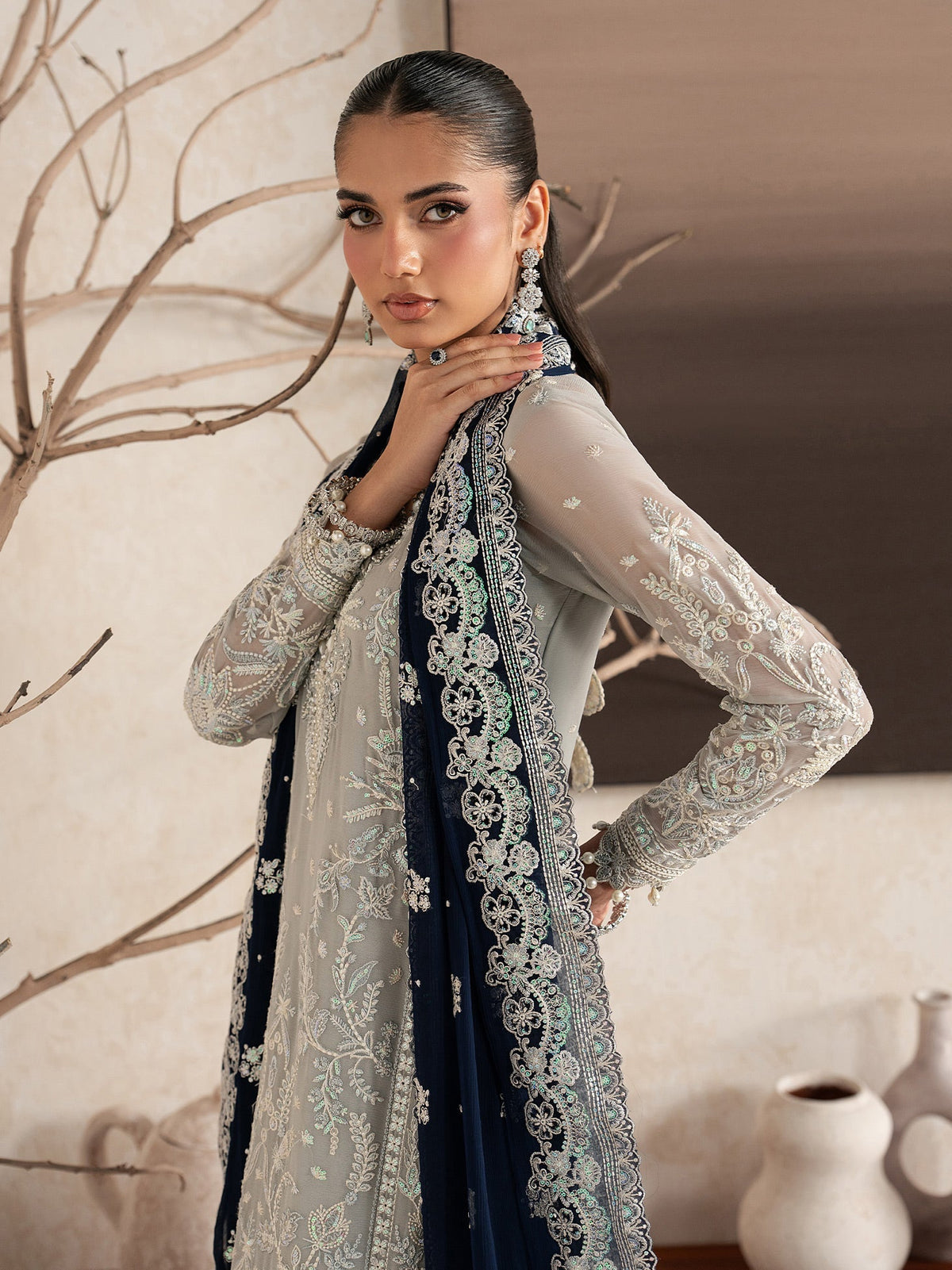 Gulaal | Inaaya Embroidered Chiffon 26 | Gianna by Gulaal - Designer Dress  - Type : Ladies Clothes - Available at Libayah - 100% Original 