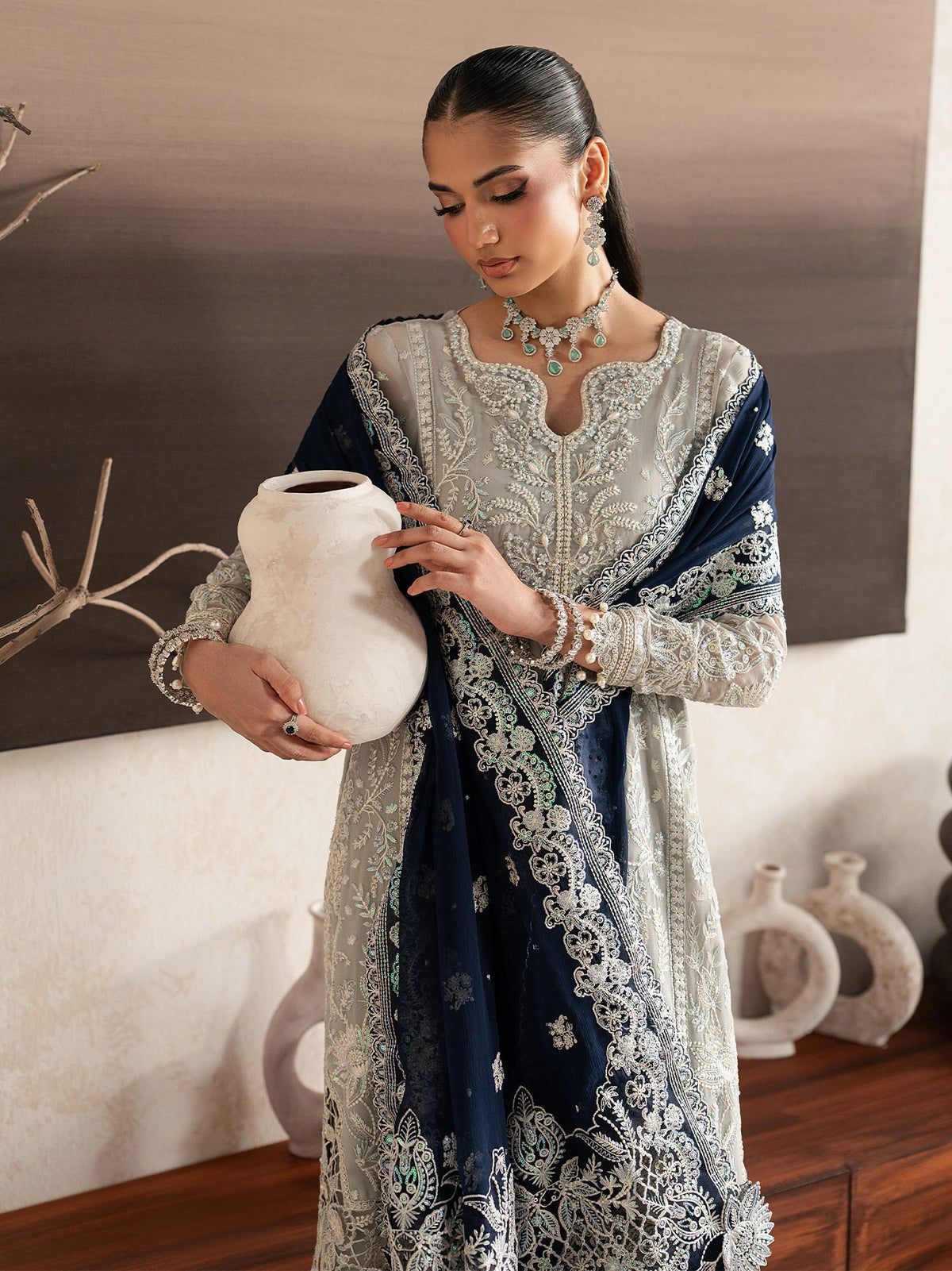 Gulaal | Inaaya Embroidered Chiffon 26 | Gianna by Gulaal - Designer Dress  - Type : Ladies Clothes - Available at Libayah - 100% Original 