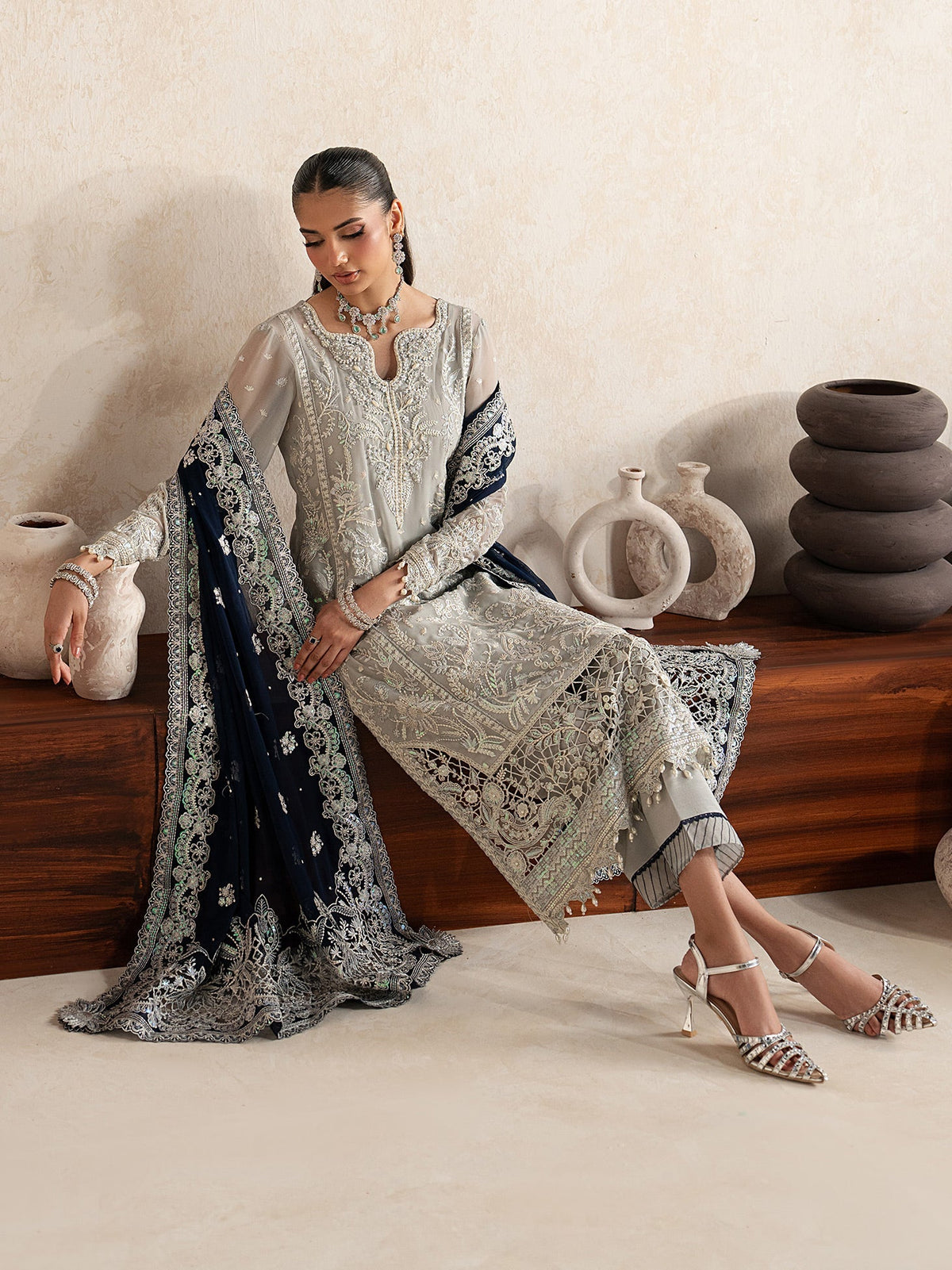 Gulaal | Inaaya Embroidered Chiffon 26 | Gianna by Gulaal - Designer Dress  - Type : Ladies Clothes - Available at Libayah - 100% Original 