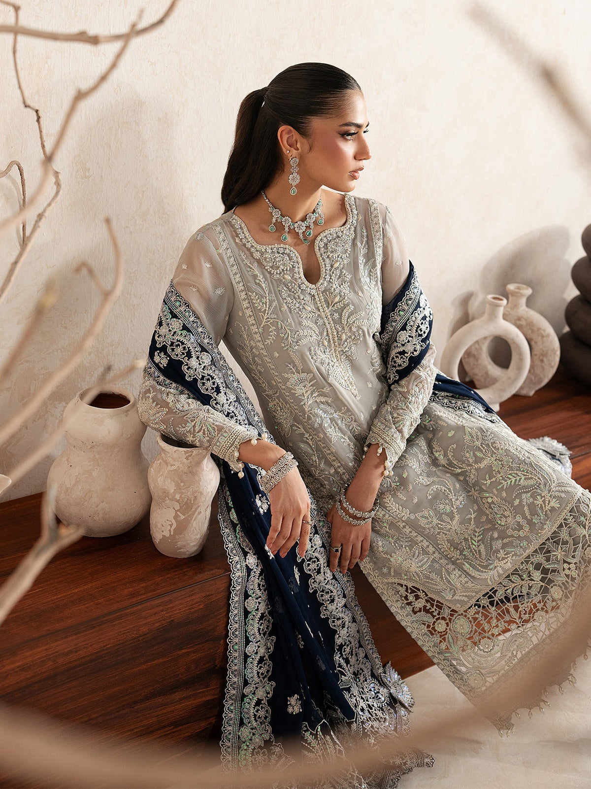 Gulaal | Inaaya Embroidered Chiffon 26 | Gianna by Gulaal - Designer Dress  - Type : Ladies Clothes - Available at Libayah - 100% Original 
