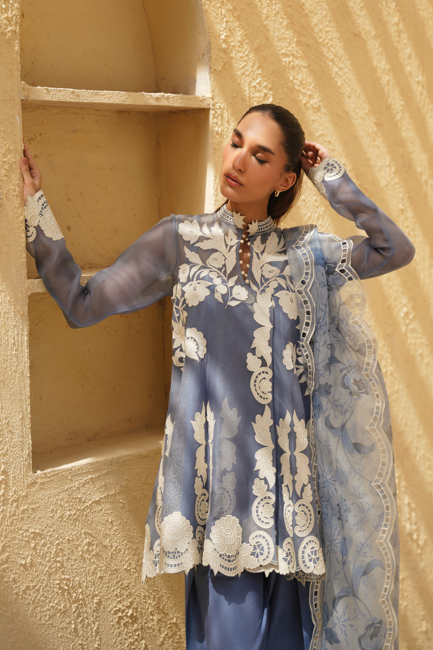 Sania Maskatiya | Eid ul Adha Edit | Rey (B) - by Libayah - Registered Vendor of : Sania Maskatiya - 100% Original Designer Dress