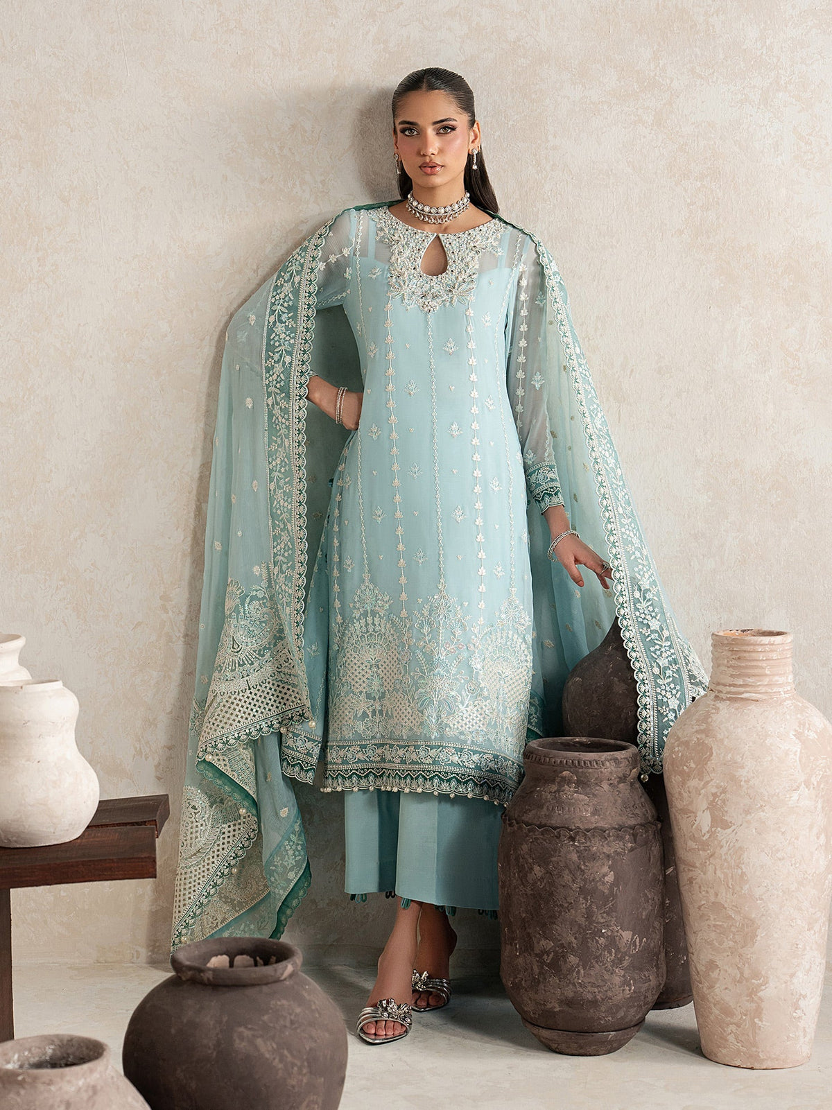 Gulaal | Inaaya Embroidered Chiffon 26 |Eileen by Gulaal - Designer Dress  - Type : Ladies Clothes - Available at Libayah - 100% Original 