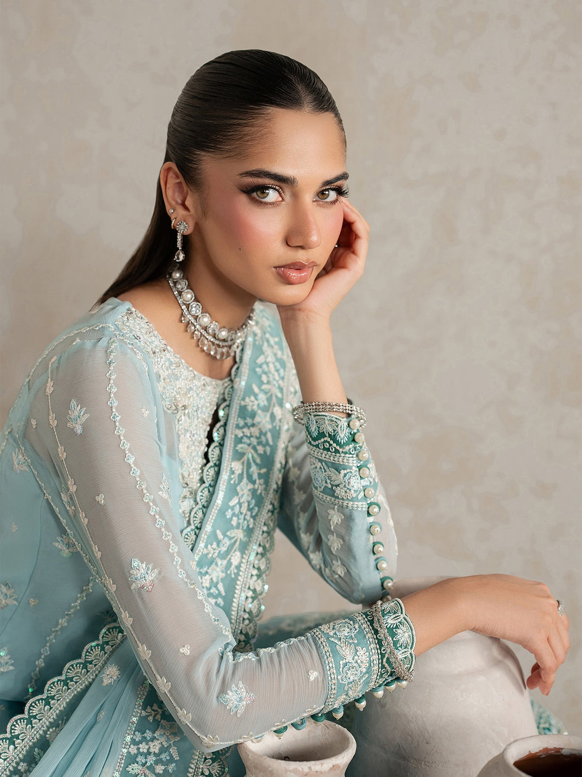 Gulaal | Inaaya Embroidered Chiffon 26 |Eileen by Gulaal - Designer Dress  - Type : Ladies Clothes - Available at Libayah - 100% Original 