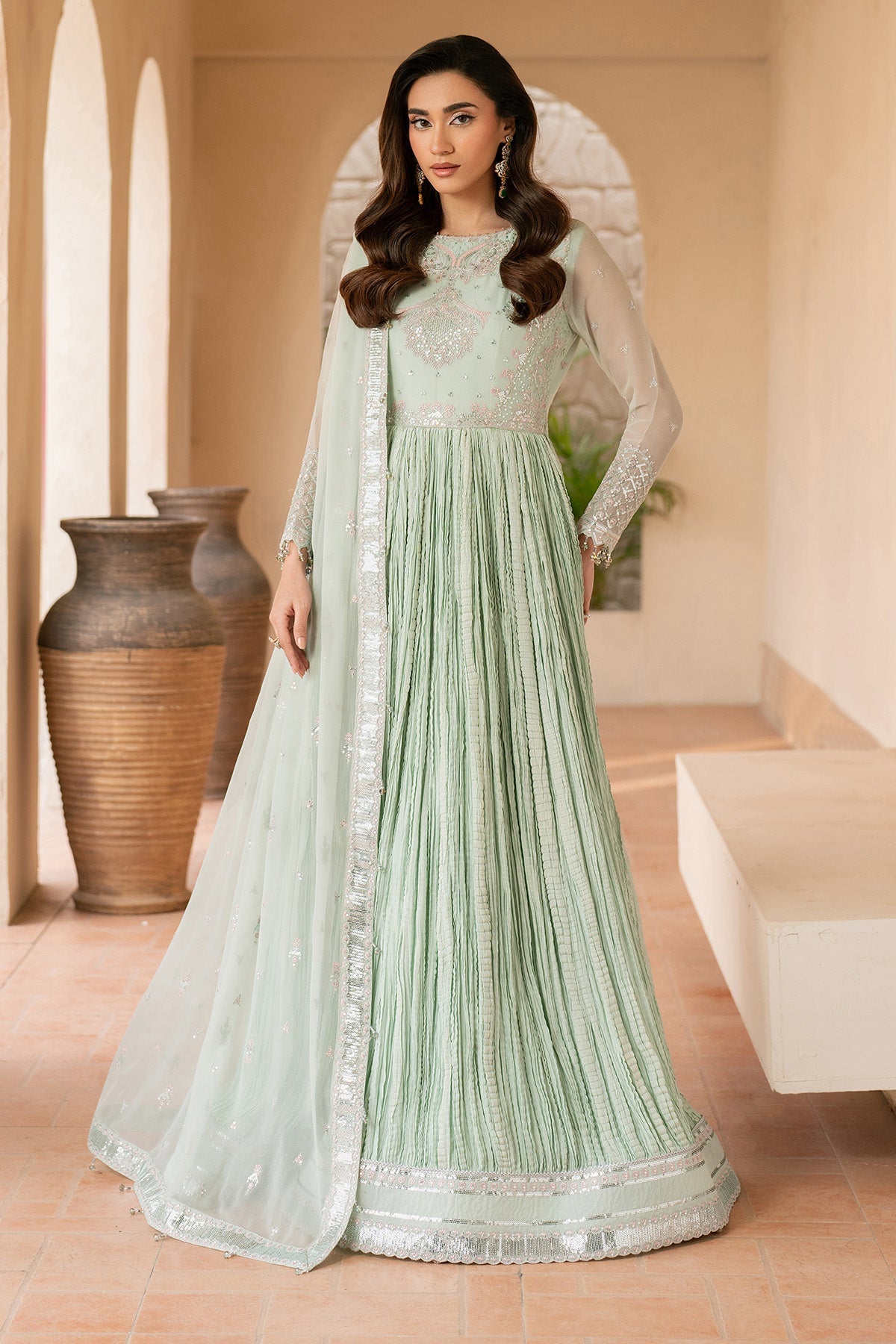 Alizeh | Ready to wear | Green Dress 3 Piece - RTW1020 by Alizeh - Designer Dress  - Type : Ladies Clothes - Available at Libayah - 100% Original 