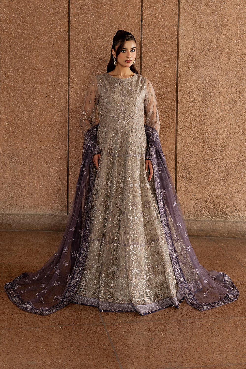 Lavish Premium | Lazawal Formals | Beige Serenity by Lavish Premium - Designer Dress  - Type : Ladies Clothes - Available at Libayah - 100% Original 