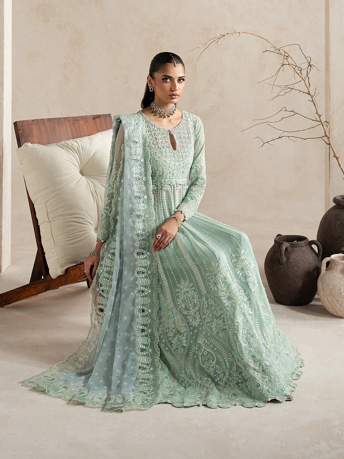 Gulaal | Inaaya Embroidered Chiffon 26 | Evaa by Gulaal - Designer Dress  - Type : Ladies Clothes - Available at Libayah - 100% Original 