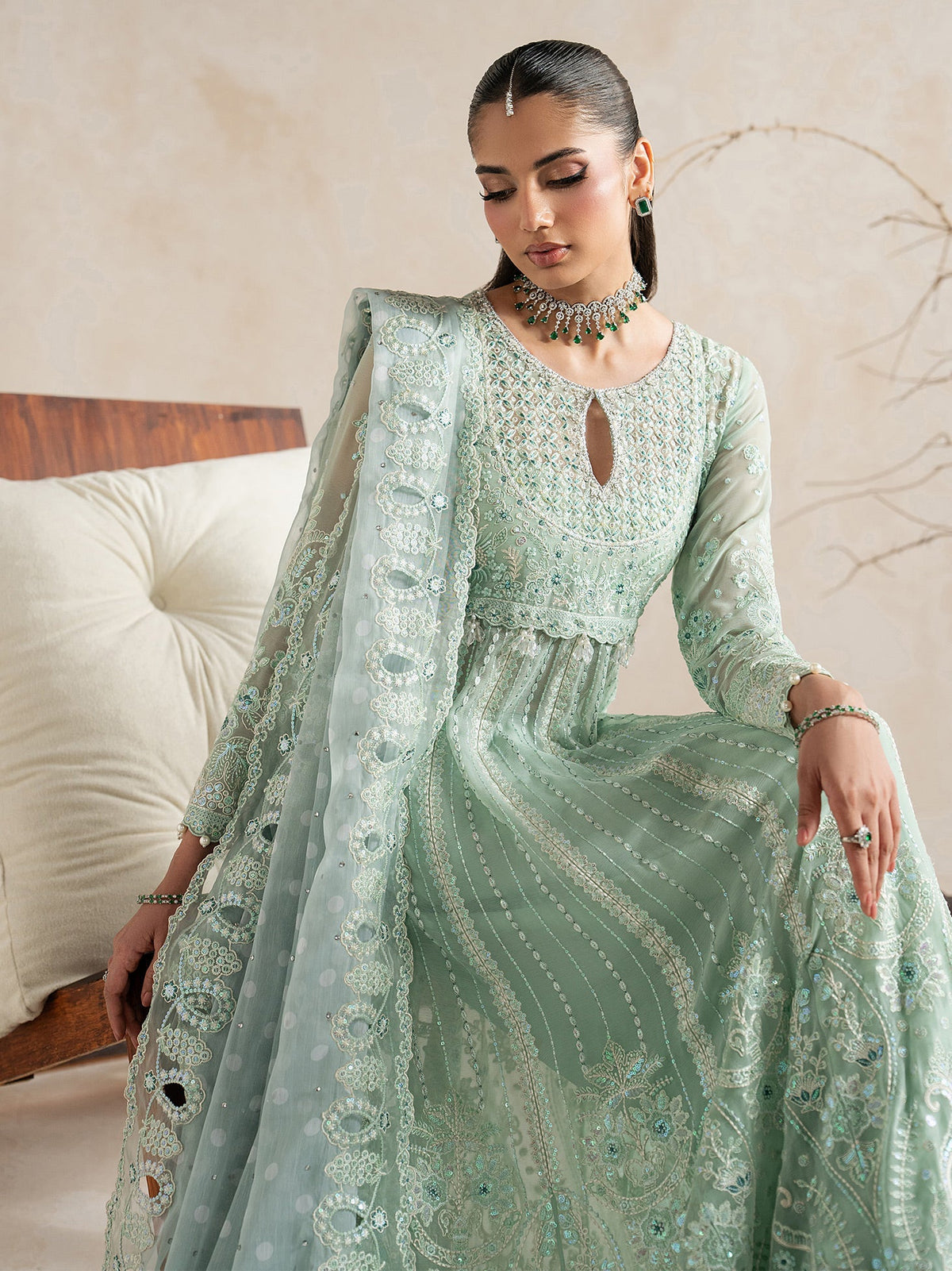 Gulaal | Inaaya Embroidered Chiffon 26 | Evaa by Gulaal - Designer Dress  - Type : Ladies Clothes - Available at Libayah - 100% Original 