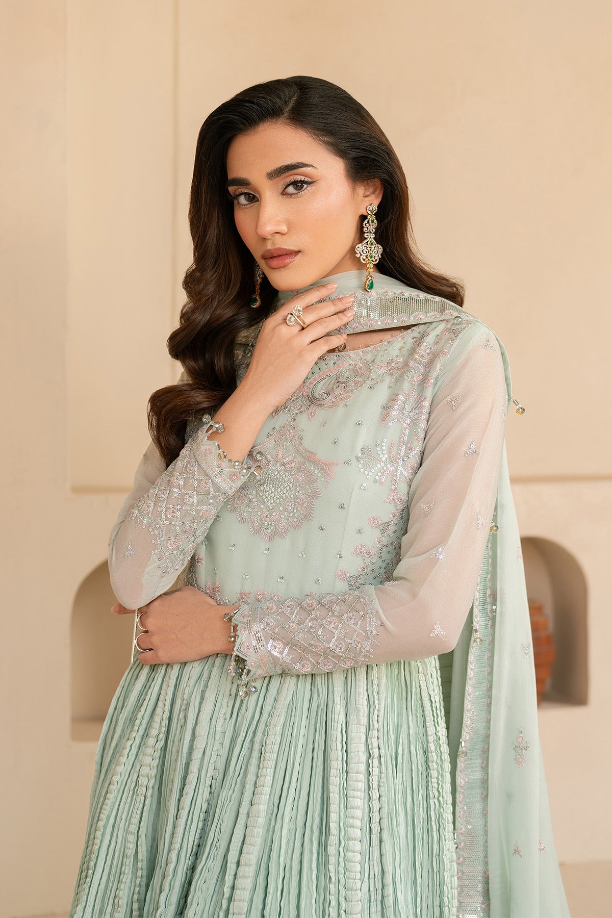Alizeh | Ready to wear | Green Dress 3 Piece - RTW1020 by Alizeh - Designer Dress  - Type : Ladies Clothes - Available at Libayah - 100% Original 