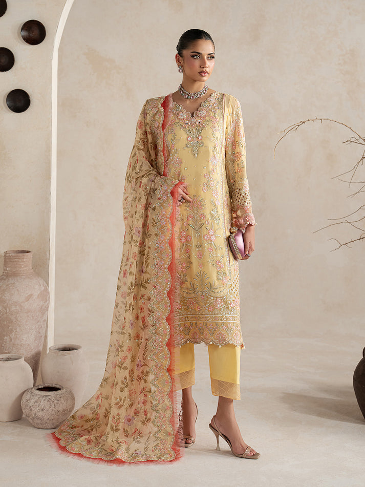 Gulaal | Inaaya Embroidered Chiffon 26 |Roselle by Gulaal - Designer Dress  - Type : Ladies Clothes - Available at Libayah - 100% Original 