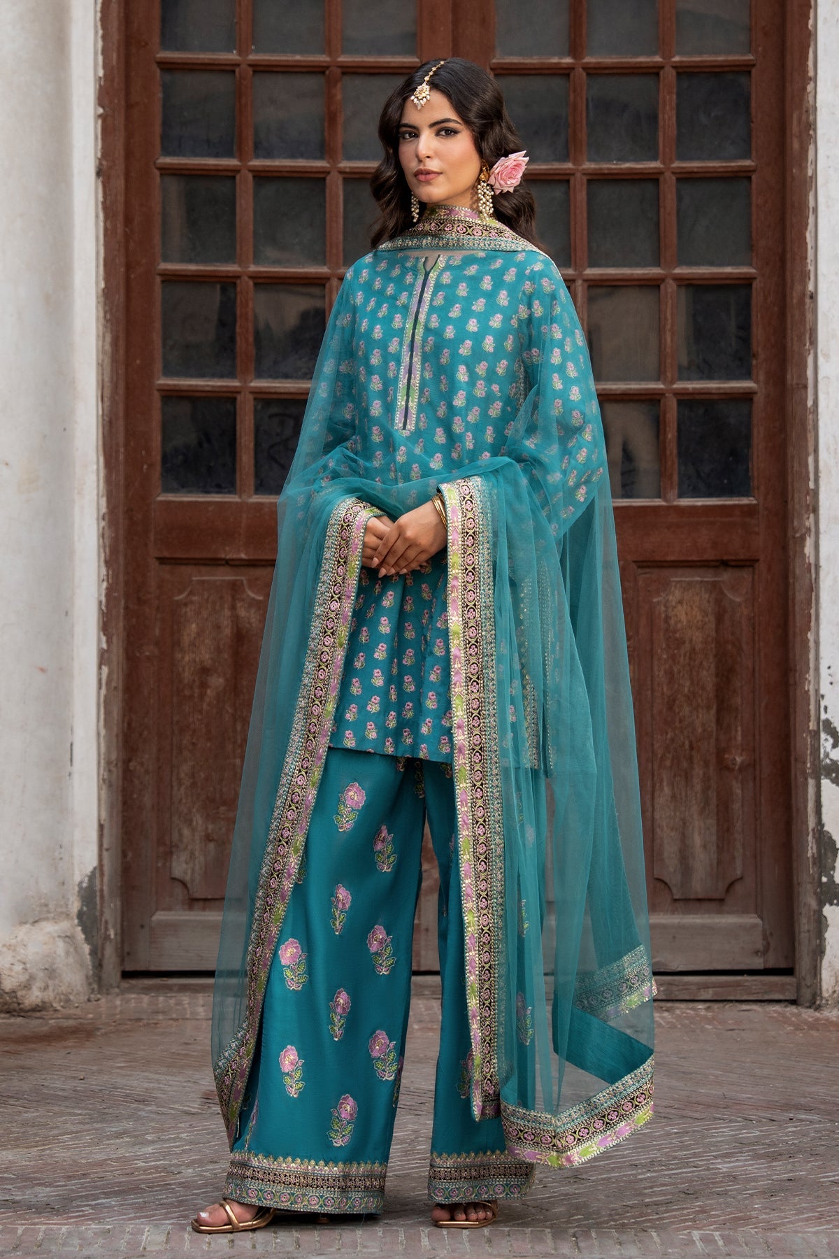 Charizma | Festive Pret | 3-PC Embroidered Raw Silk CMA-6-386 by Charizma - Designer Dress  - Type : Ladies Clothes - Available at Libayah - 100% Original 