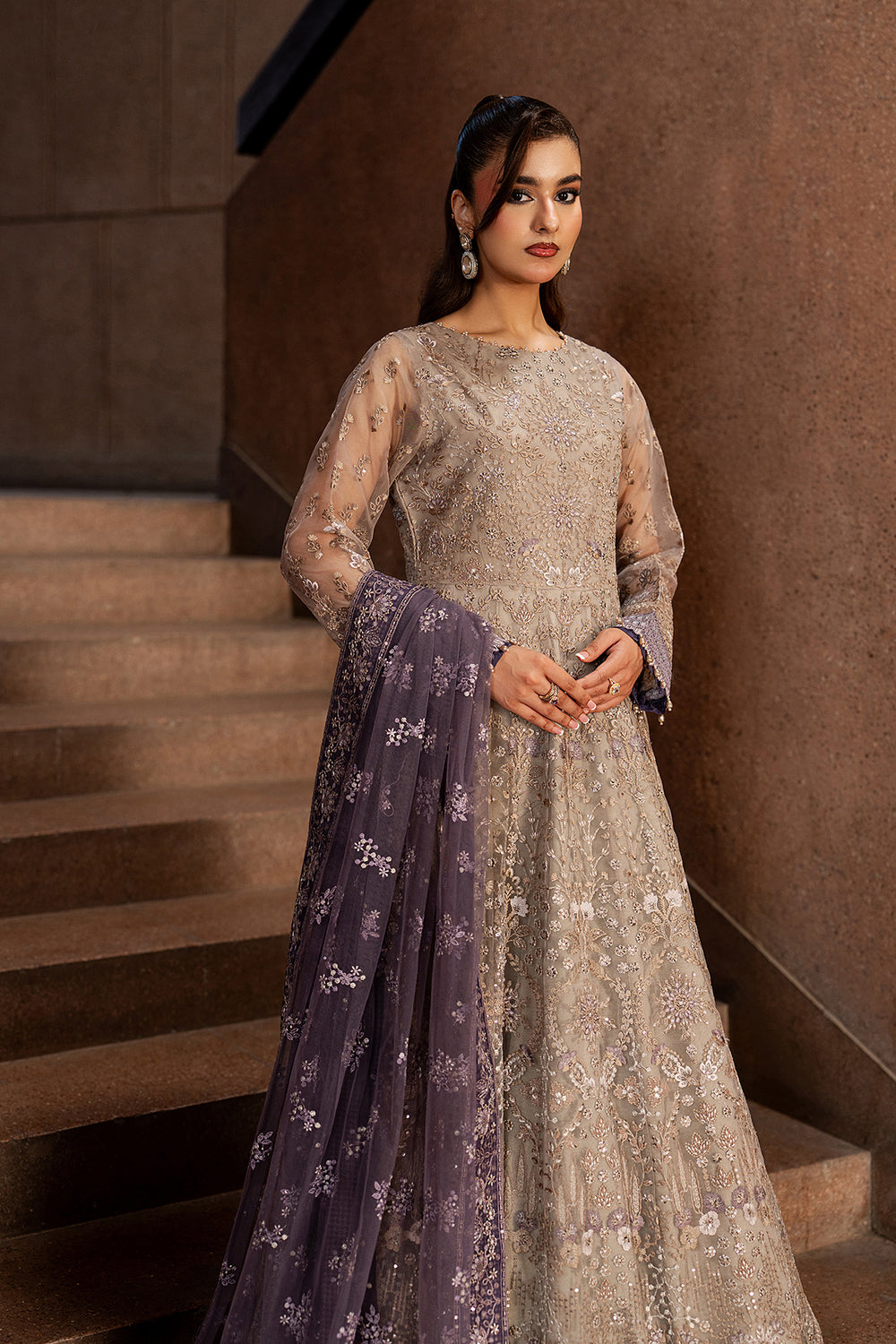 Lavish Premium | Lazawal Formals | Beige Serenity by Lavish Premium - Designer Dress  - Type : Ladies Clothes - Available at Libayah - 100% Original 