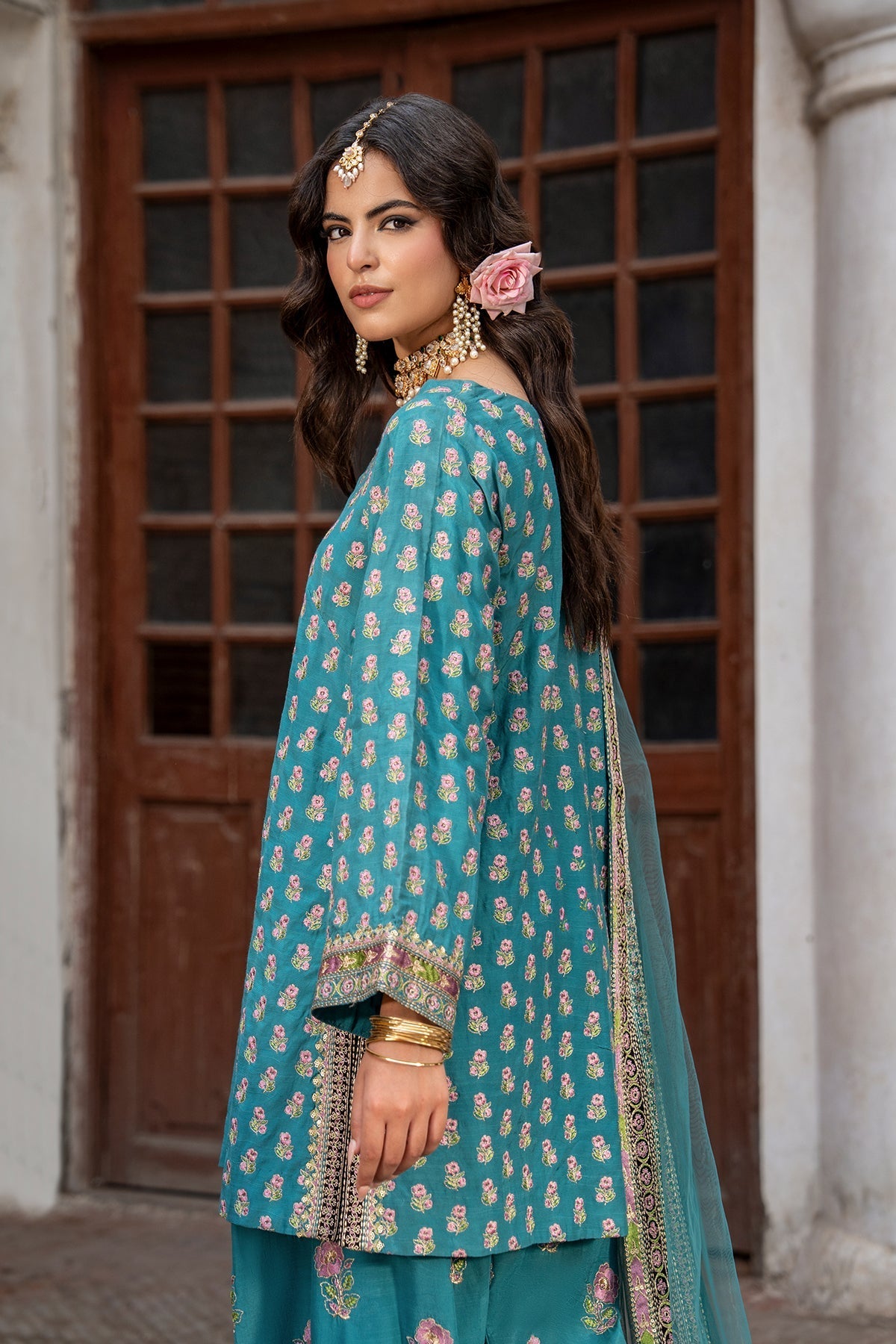 Charizma | Festive Pret | 3-PC Embroidered Raw Silk CMA-6-386 by Charizma - Designer Dress  - Type : Ladies Clothes - Available at Libayah - 100% Original 