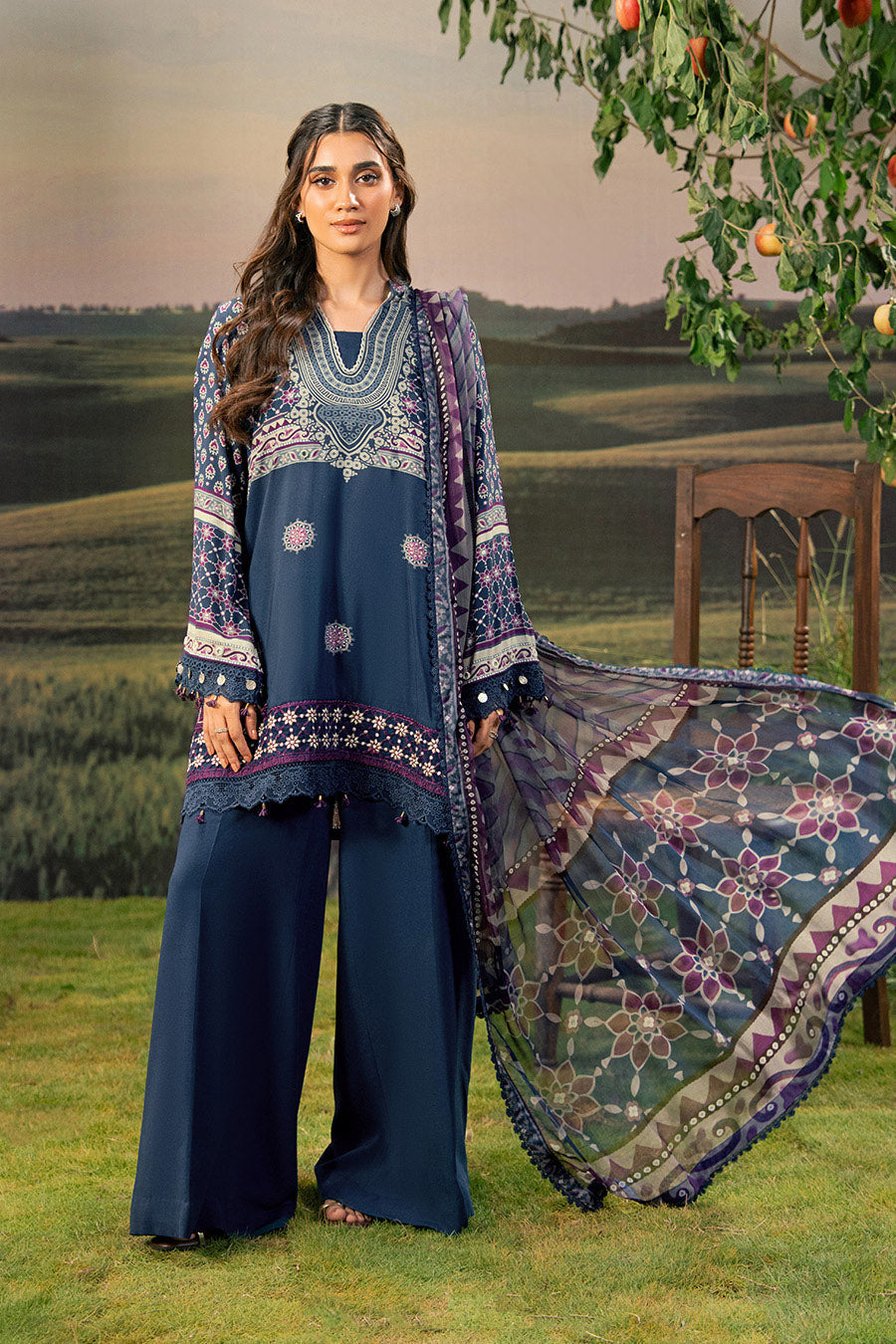 Maria B | Basics Winter 25 | MB-PFUS25-09B by Maria B - Designer Dress  - Type : Ladies Clothes - Available at Libayah - 100% Original 