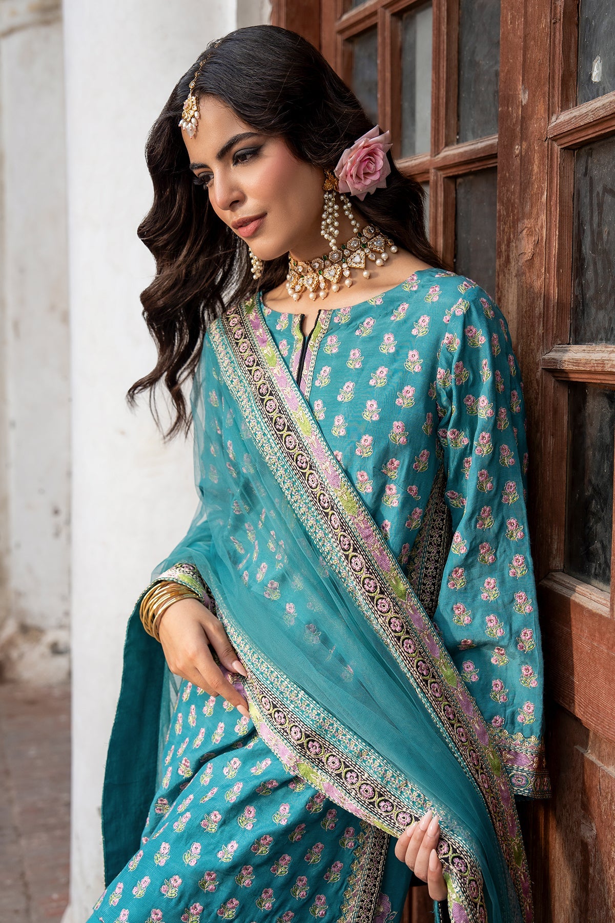 Charizma | Festive Pret | 3-PC Embroidered Raw Silk CMA-6-386 by Charizma - Designer Dress  - Type : Ladies Clothes - Available at Libayah - 100% Original 