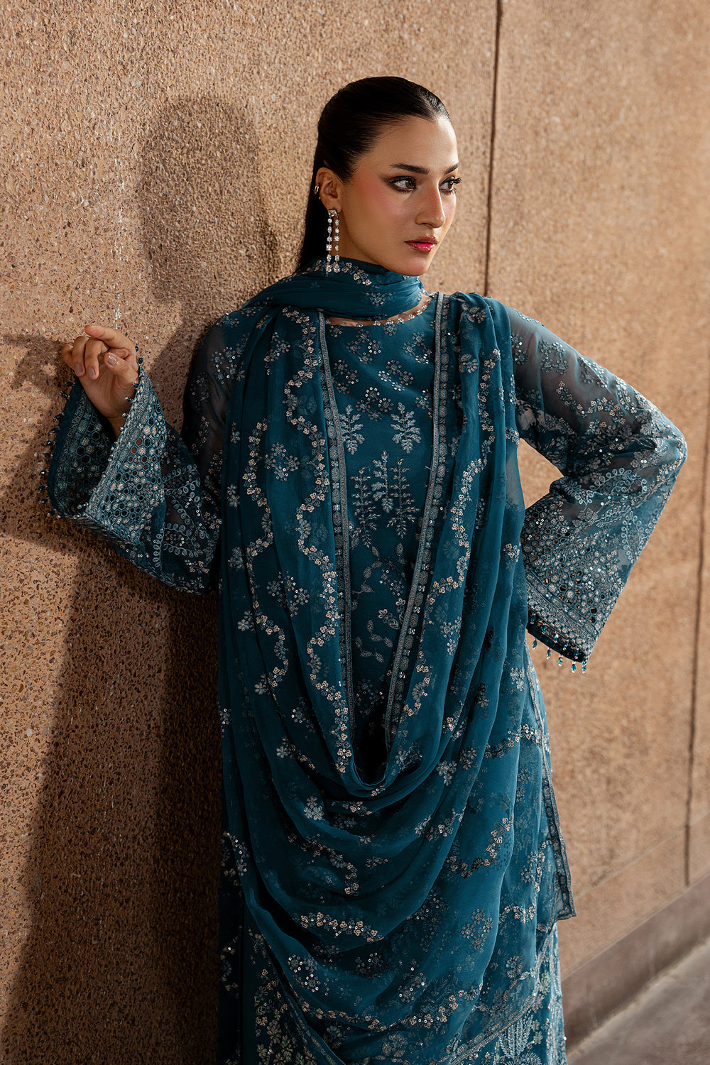 Lavish Premium | Lazawal Formals | Teal Essence by Lavish Premium - Designer Dress  - Type : Ladies Clothes - Available at Libayah - 100% Original 