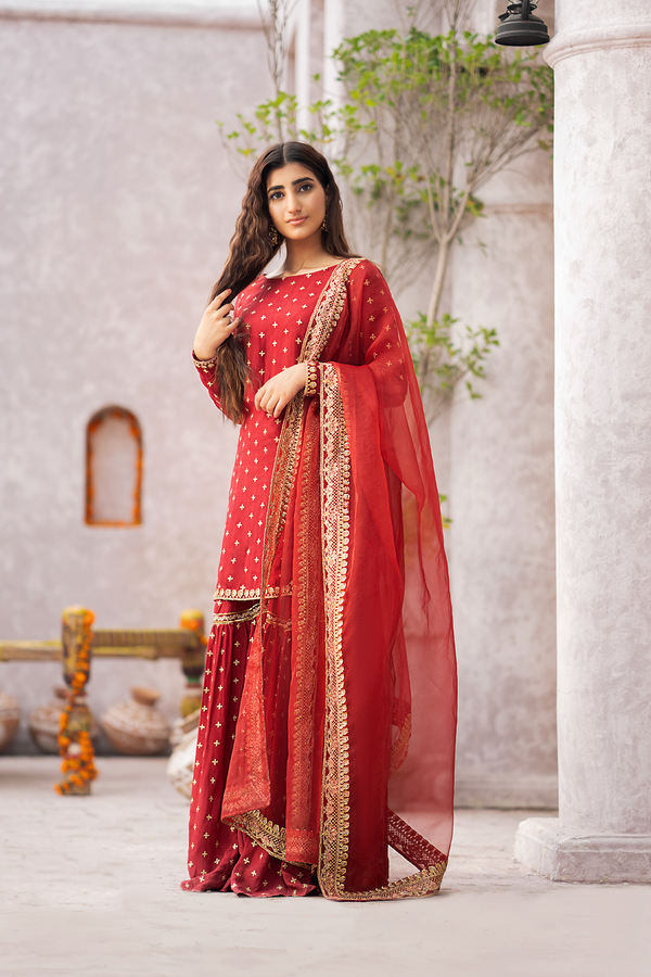 Erum Khan | Sakhiyan Formals | GULAB by Erum Khan - Designer Dress - Type: Formal - Available at Libayah - 100% Original