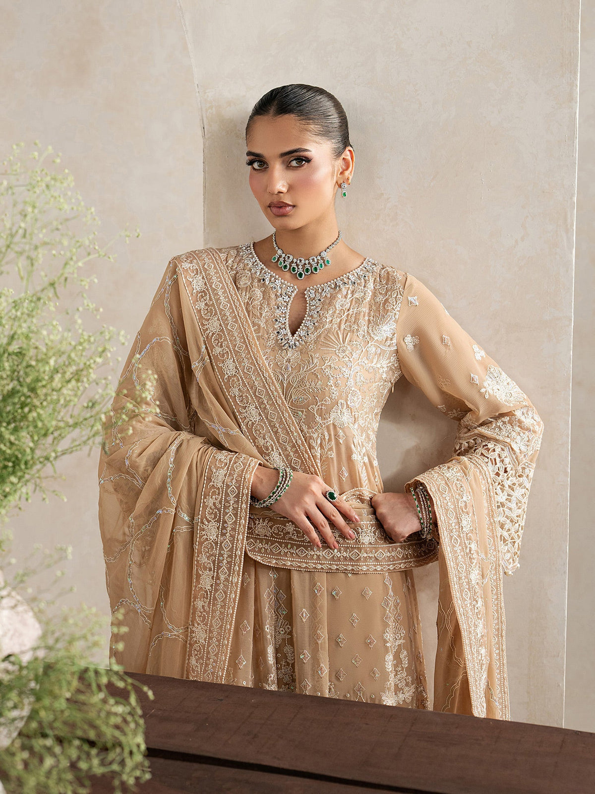 Gulaal | Inaaya Embroidered Chiffon 26 | Niaa by Gulaal - Designer Dress  - Type : Ladies Clothes - Available at Libayah - 100% Original 