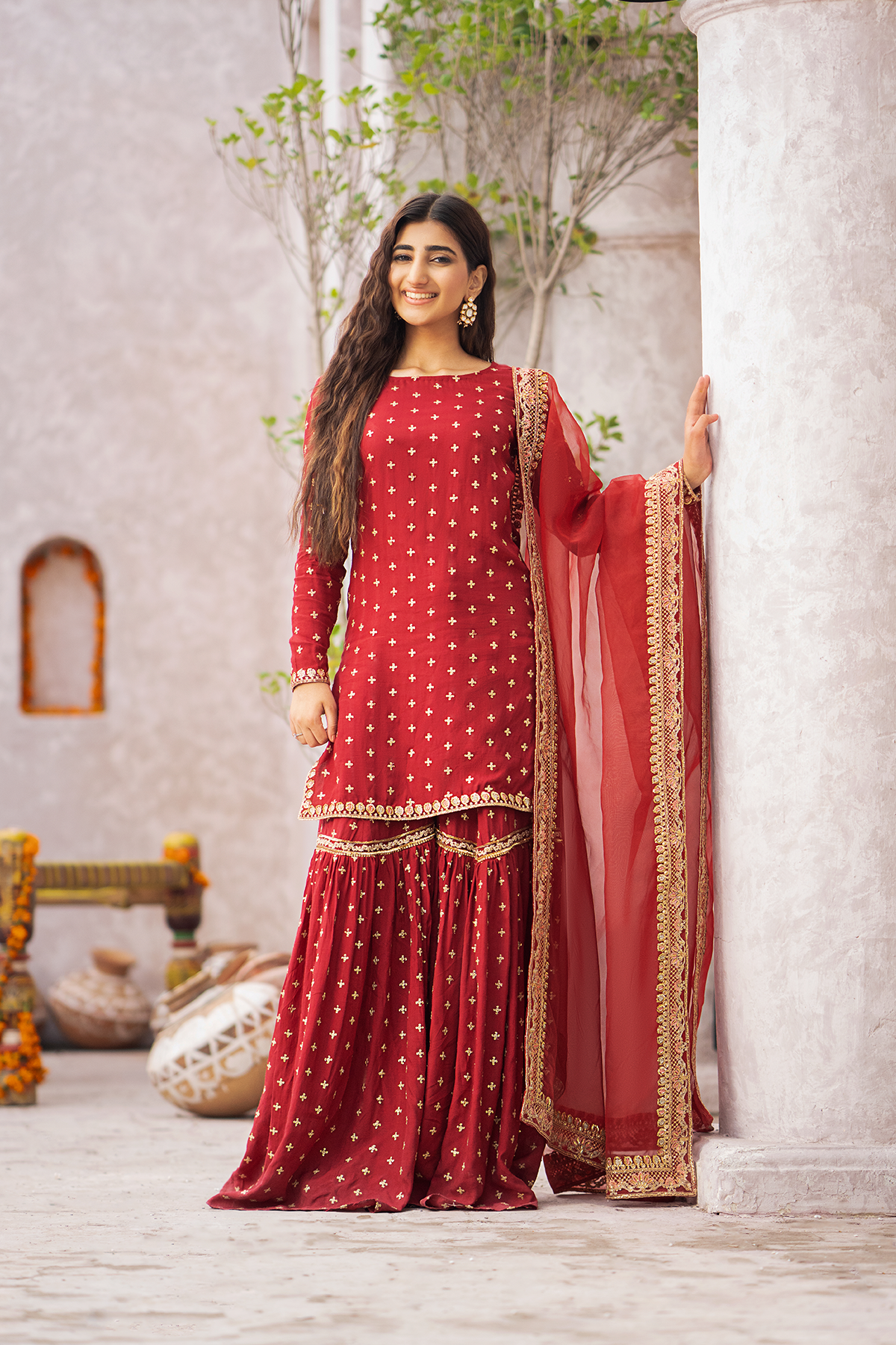 Erum Khan | Sakhiyan Formals | GULAB by Erum Khan - Designer Dress - Type: Formal - Available at Libayah - 100% Original
