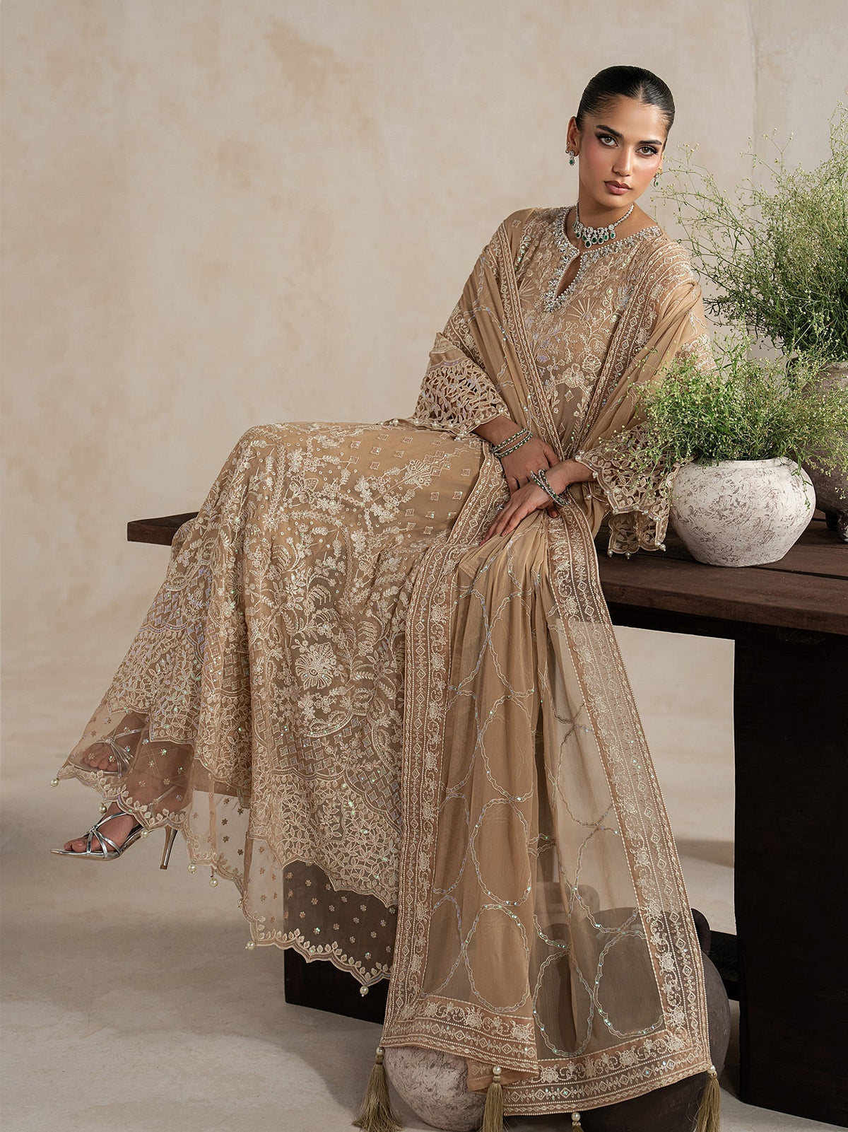 Gulaal | Inaaya Embroidered Chiffon 26 | Niaa by Gulaal - Designer Dress  - Type : Ladies Clothes - Available at Libayah - 100% Original 