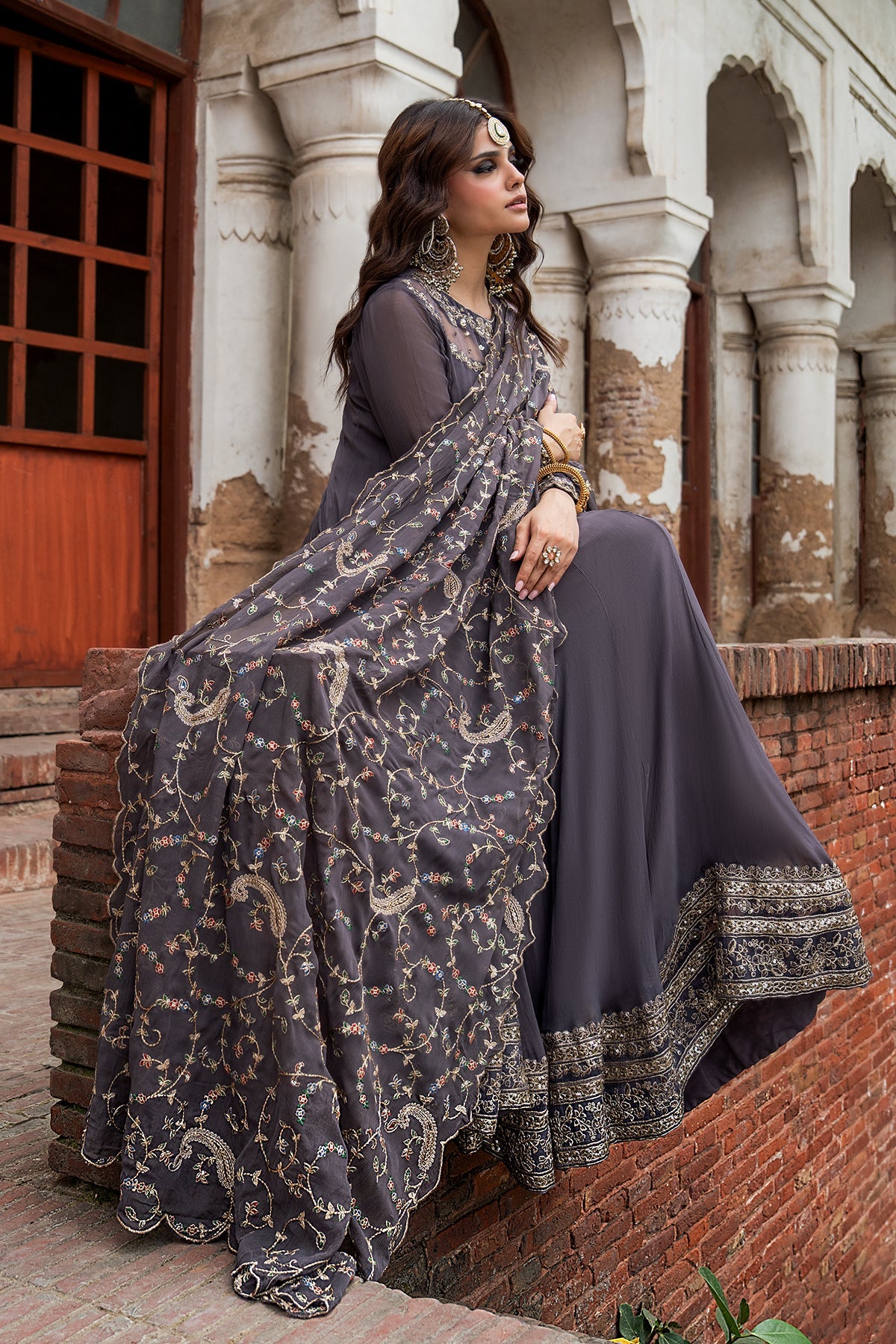 Charizma | Festive Pret | 3-PC Embroidered Chiffon CMA-6-450 by Charizma - Designer Dress  - Type : Ladies Clothes - Available at Libayah - 100% Original 
