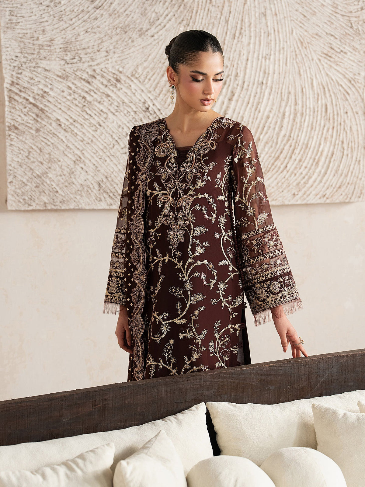 Gulaal | Inaaya Embroidered Chiffon 26 |Sofiya by Gulaal - Designer Dress  - Type : Ladies Clothes - Available at Libayah - 100% Original 