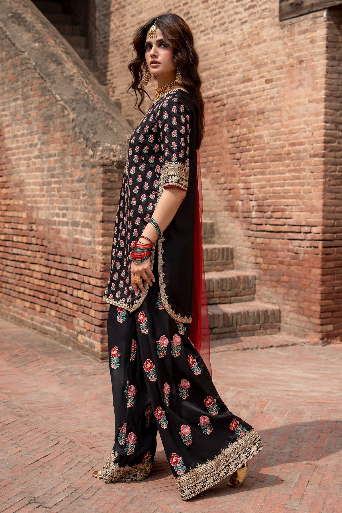 Charizma | Festive Pret | 3-PC Embroidered Raw Silk CMA-6-355 by Charizma - Designer Dress  - Type : Ladies Clothes - Available at Libayah - 100% Original 