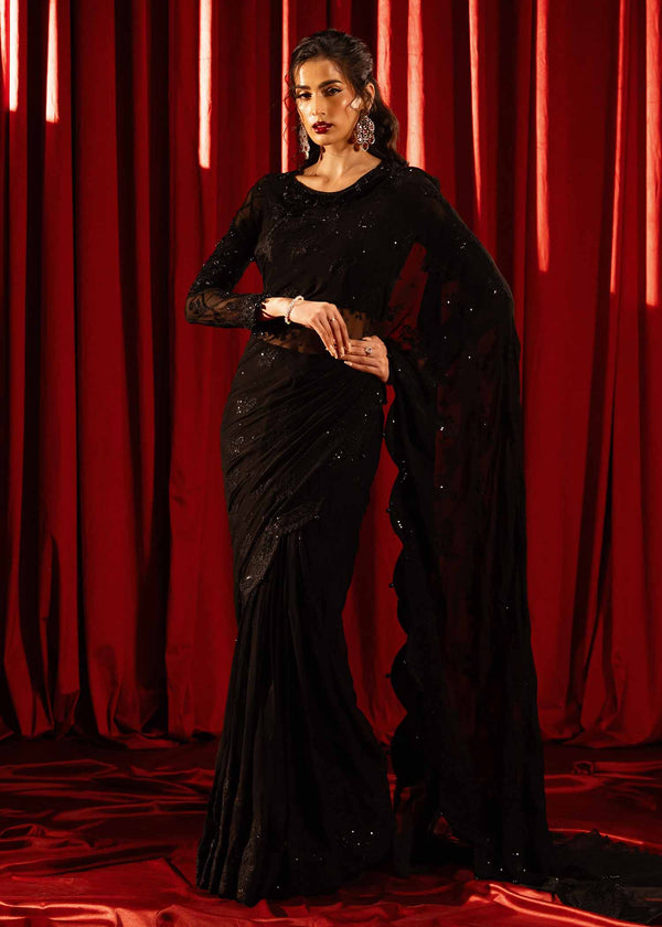 Paras by Pasha | Noor -e- Jahan Saree Collection | Shab-e-Noor by Paras by Pasha - Designer Dress - Type: Ladies Clothes - Available at Libayah - 100% Original